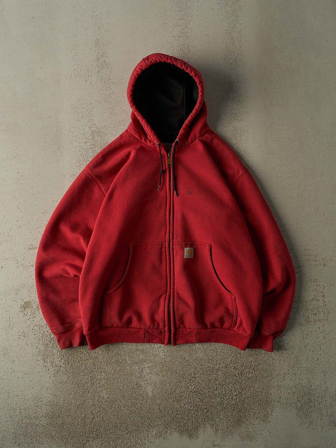 Vintage 90s Red Carhartt Heavyweight Zip Up Hoodie (L/XL