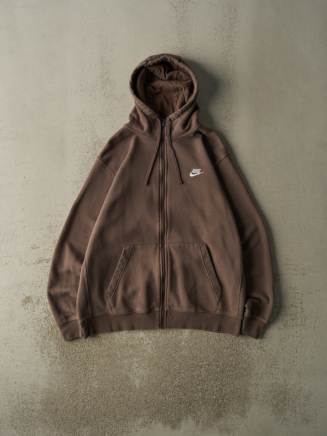 brown nike hoodie zip up