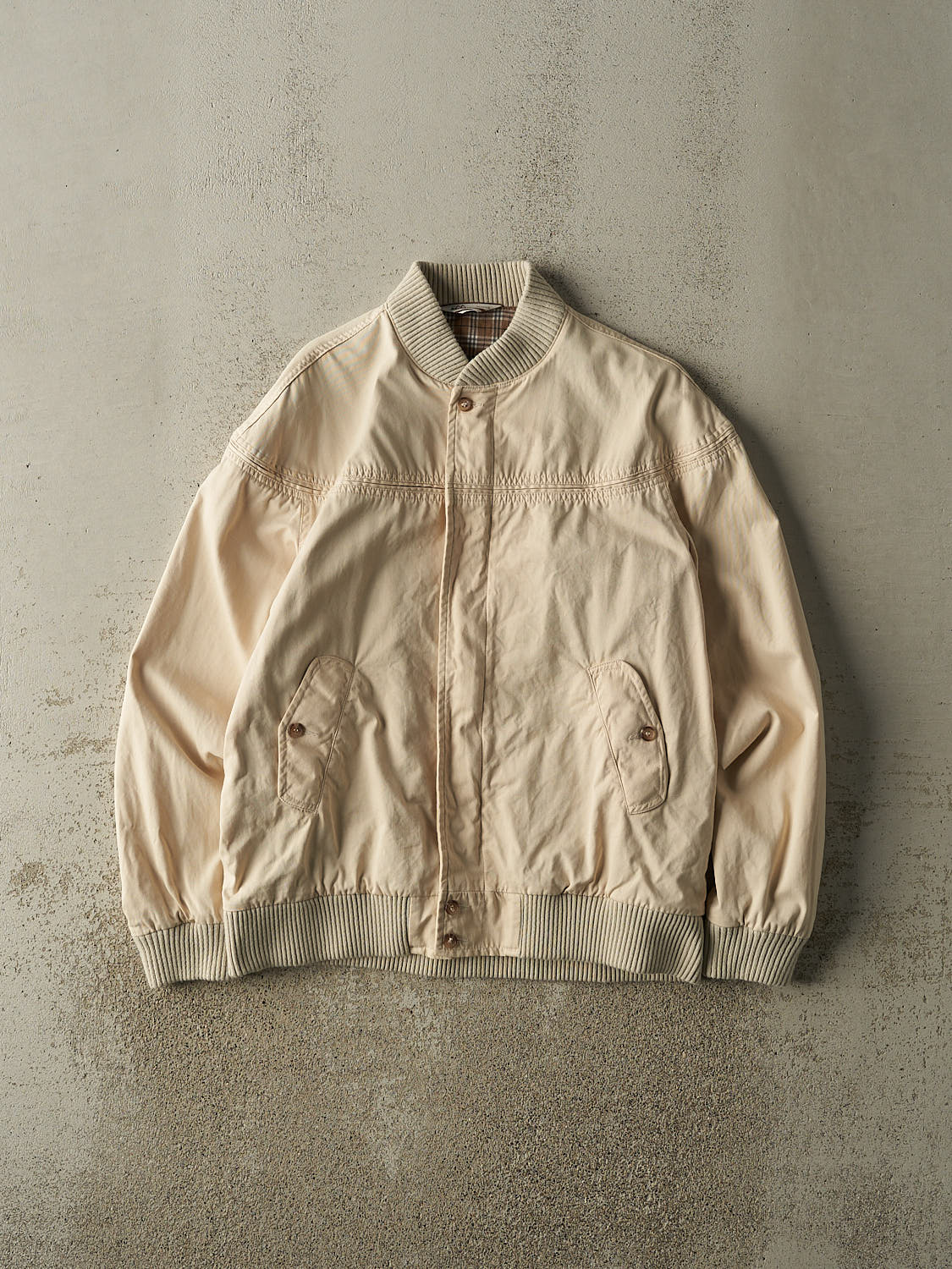 Vintage 80s Beige Harrington Jacket (M/L) – Rebalance Vintage