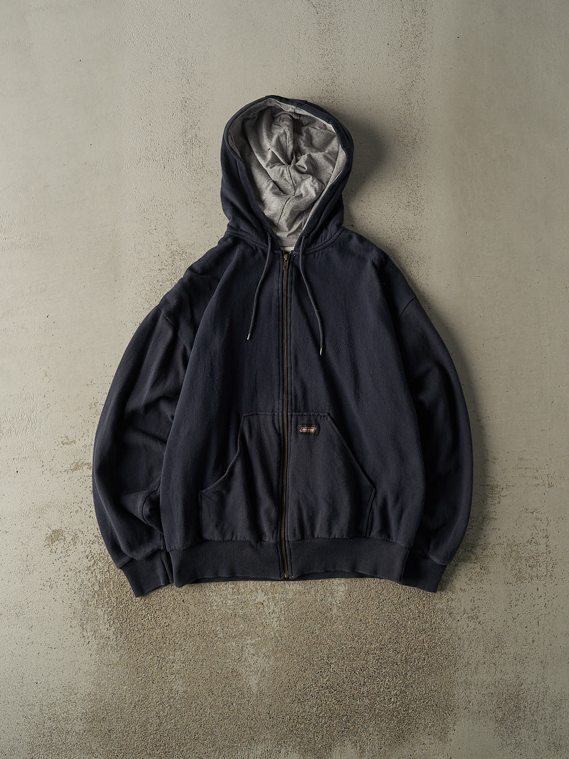 Vintage Y2K Navy Blue Dickies Thermal Lined Zip Up Hoodie (L