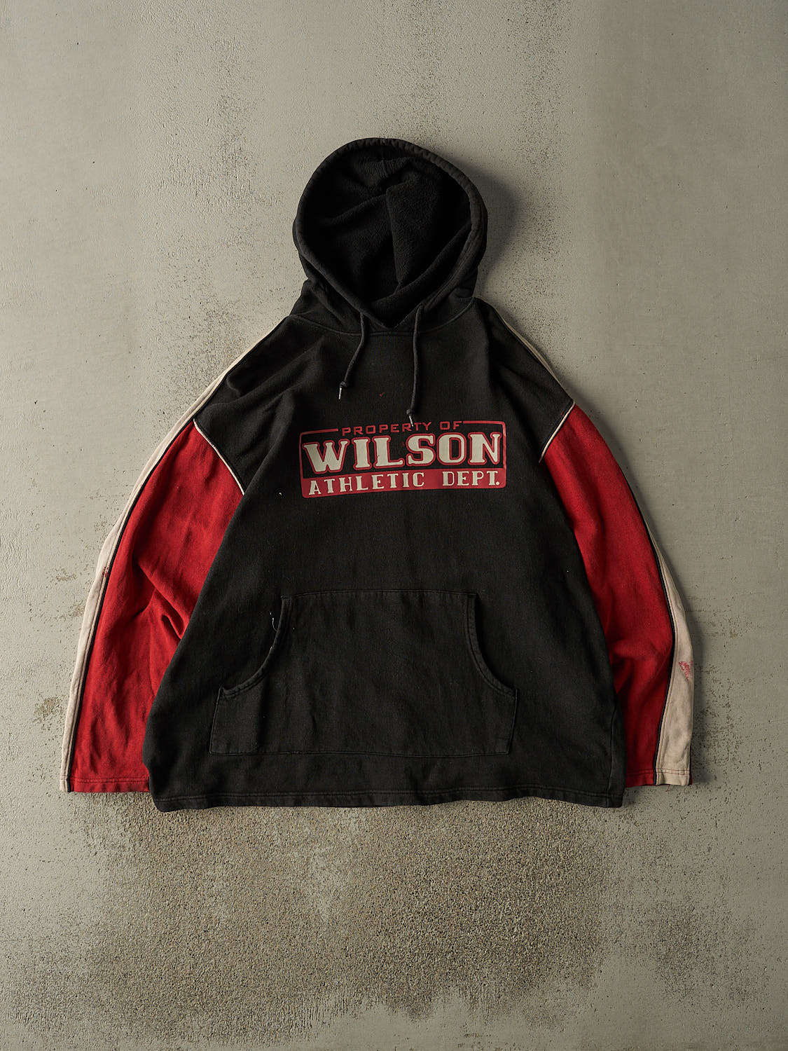 Vintage 90s Black Red Wilson Hoodie (XL/XXL) – Rebalance Vintage