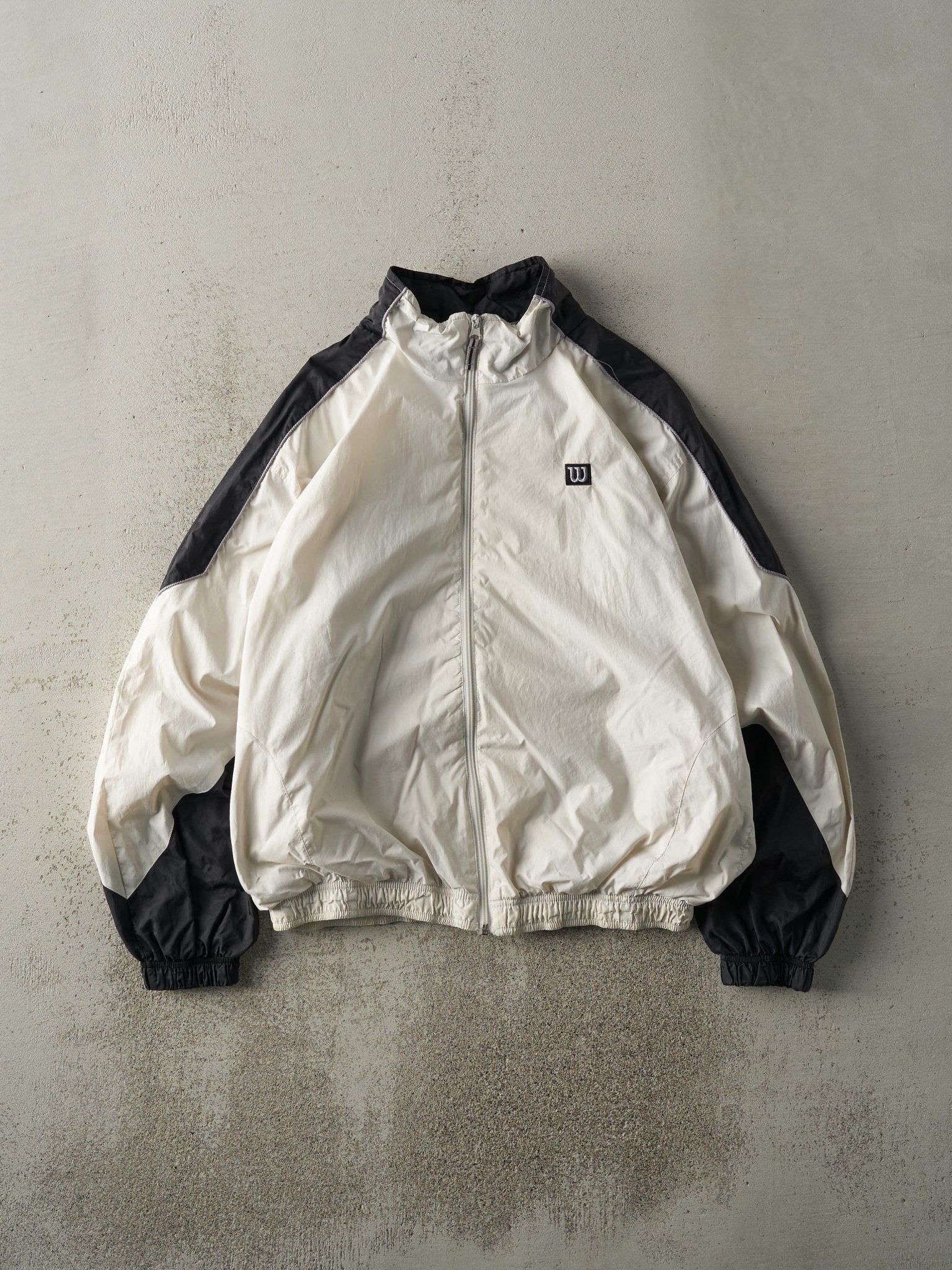 Vintage Y2K White & Black Wilson Track Jacket (M) – Rebalance Vintage