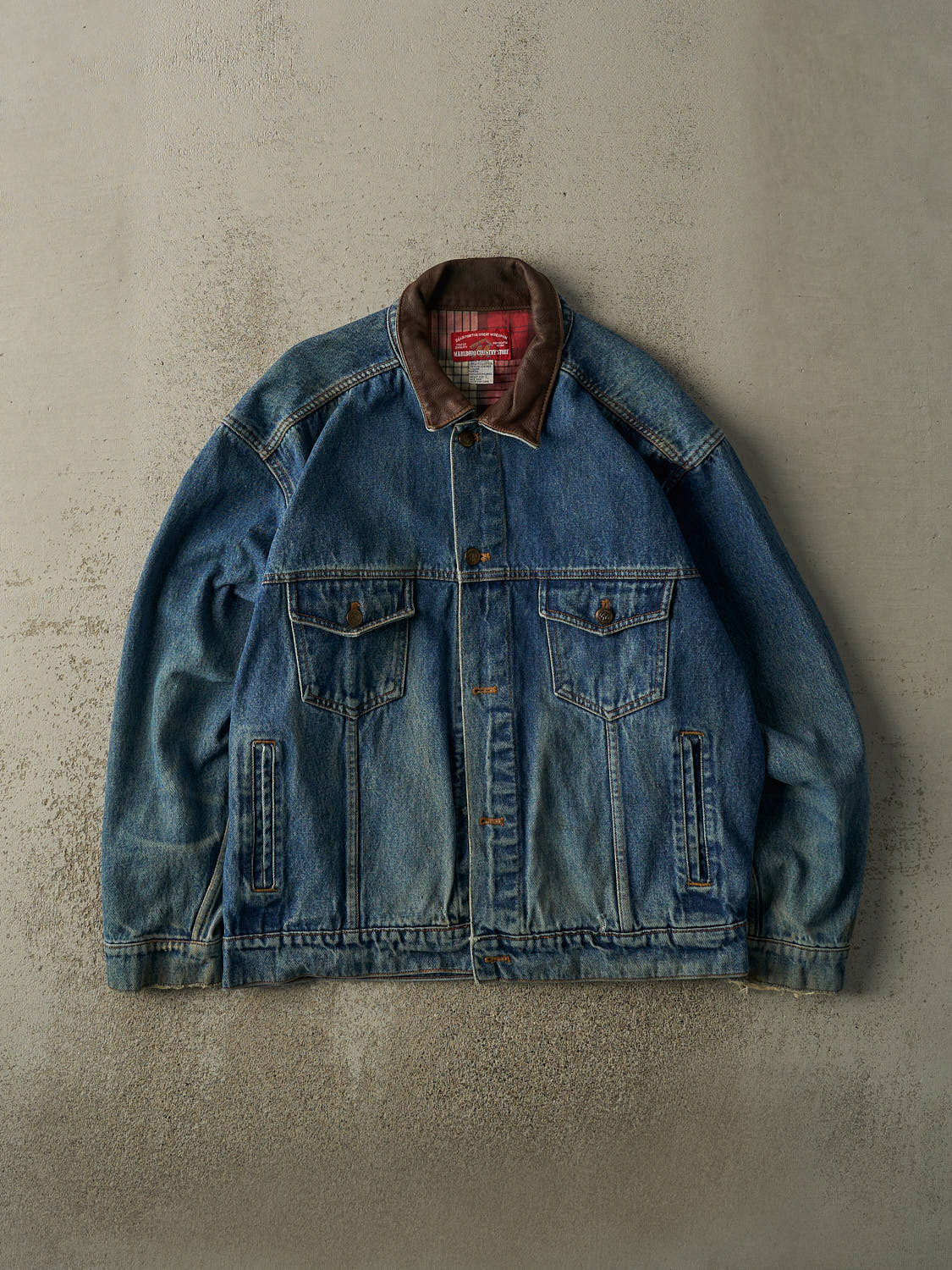 Vintage 80s Dark Wash Marlboro Jean Jacket (XL) – Rebalance Vintage