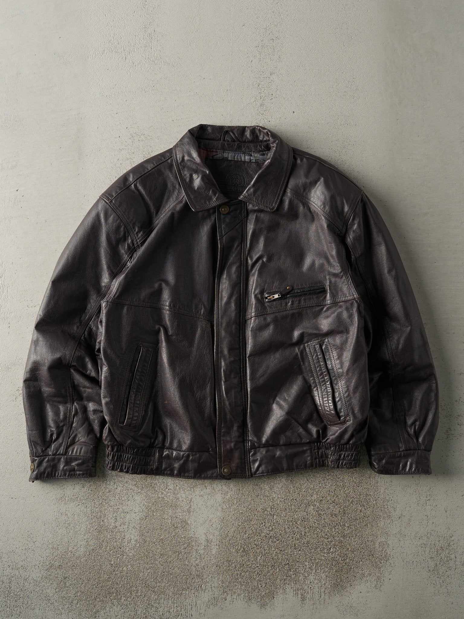 Vintage 90s Brown Cricketeer Leather Jacket (L) – Rebalance Vintage