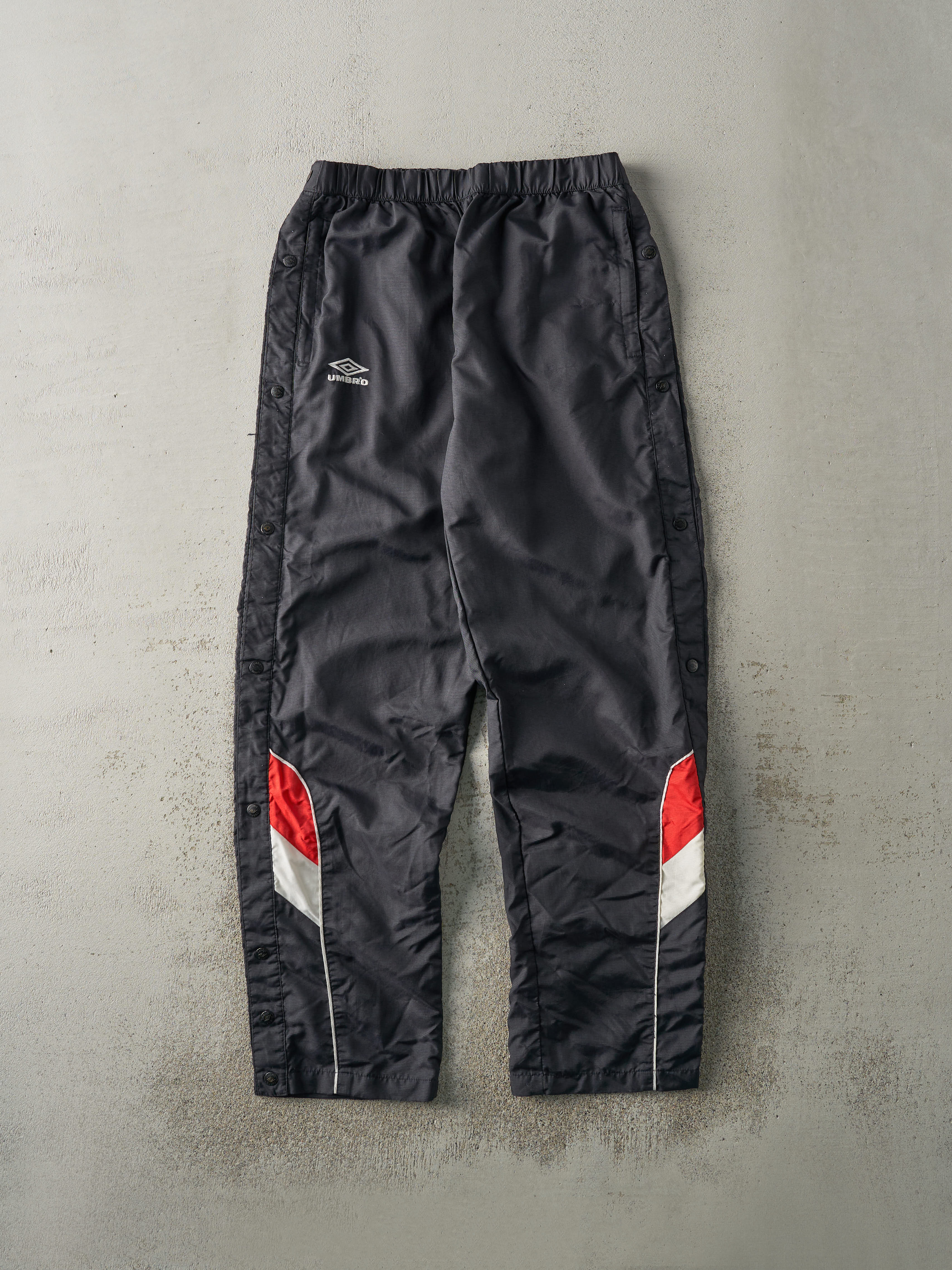 Vintage Y2K Black Umbro Tear Away Track Pants (31x30) – Rebalance 