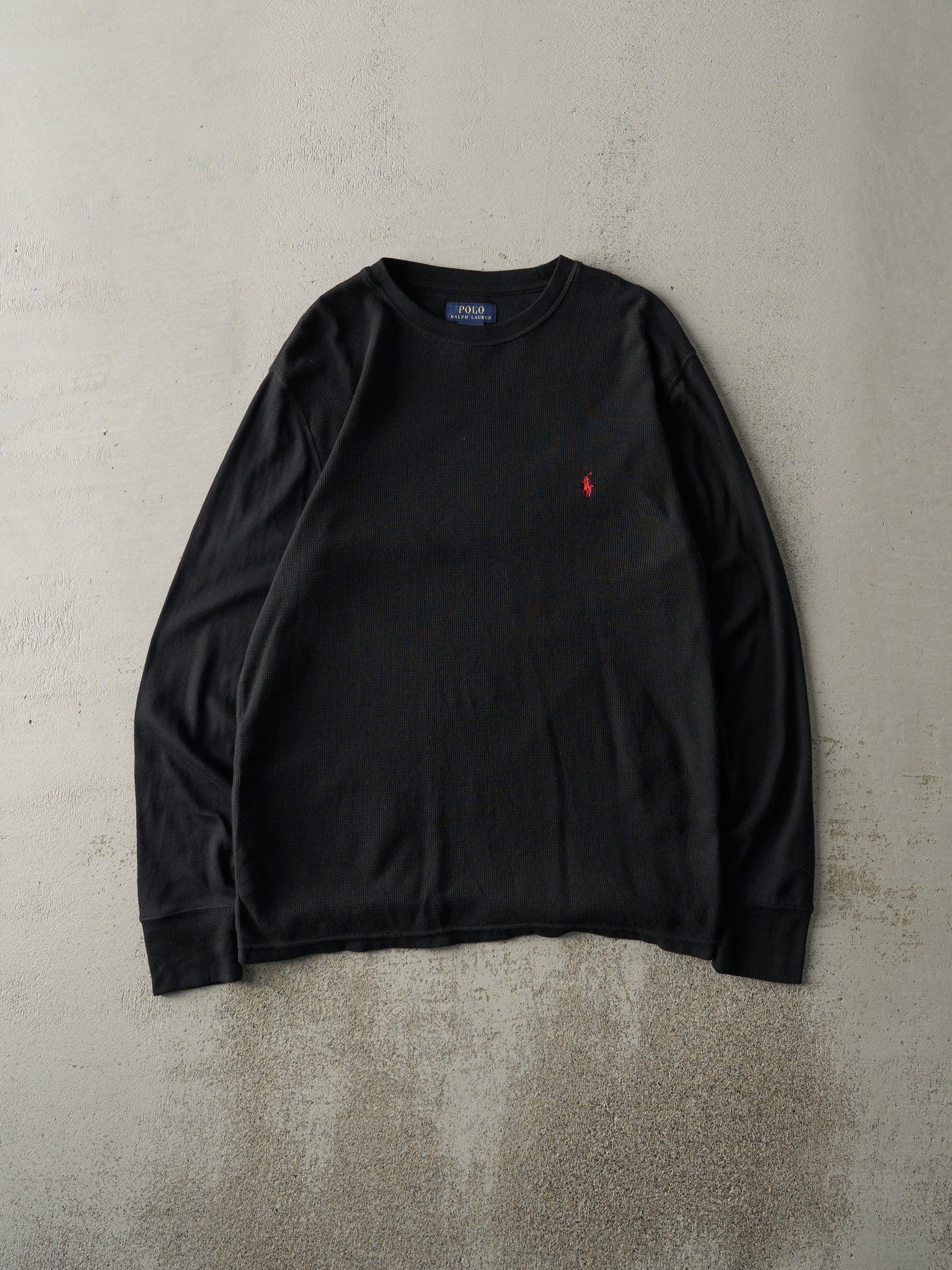 Vintage Y2K Black Polo Ralph Lauren Long Sleeve (S/M) – Rebalance 