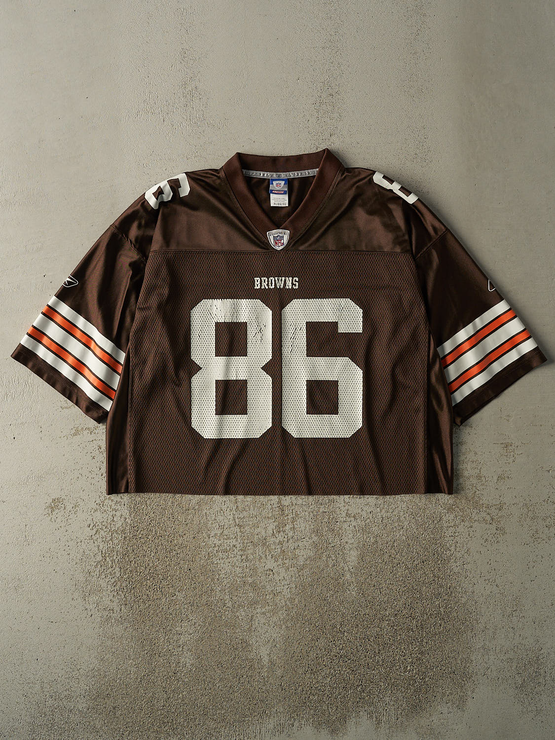 Vintage Y2K Brown Cleveland Browns #86 Dennis Northcutt Cropped