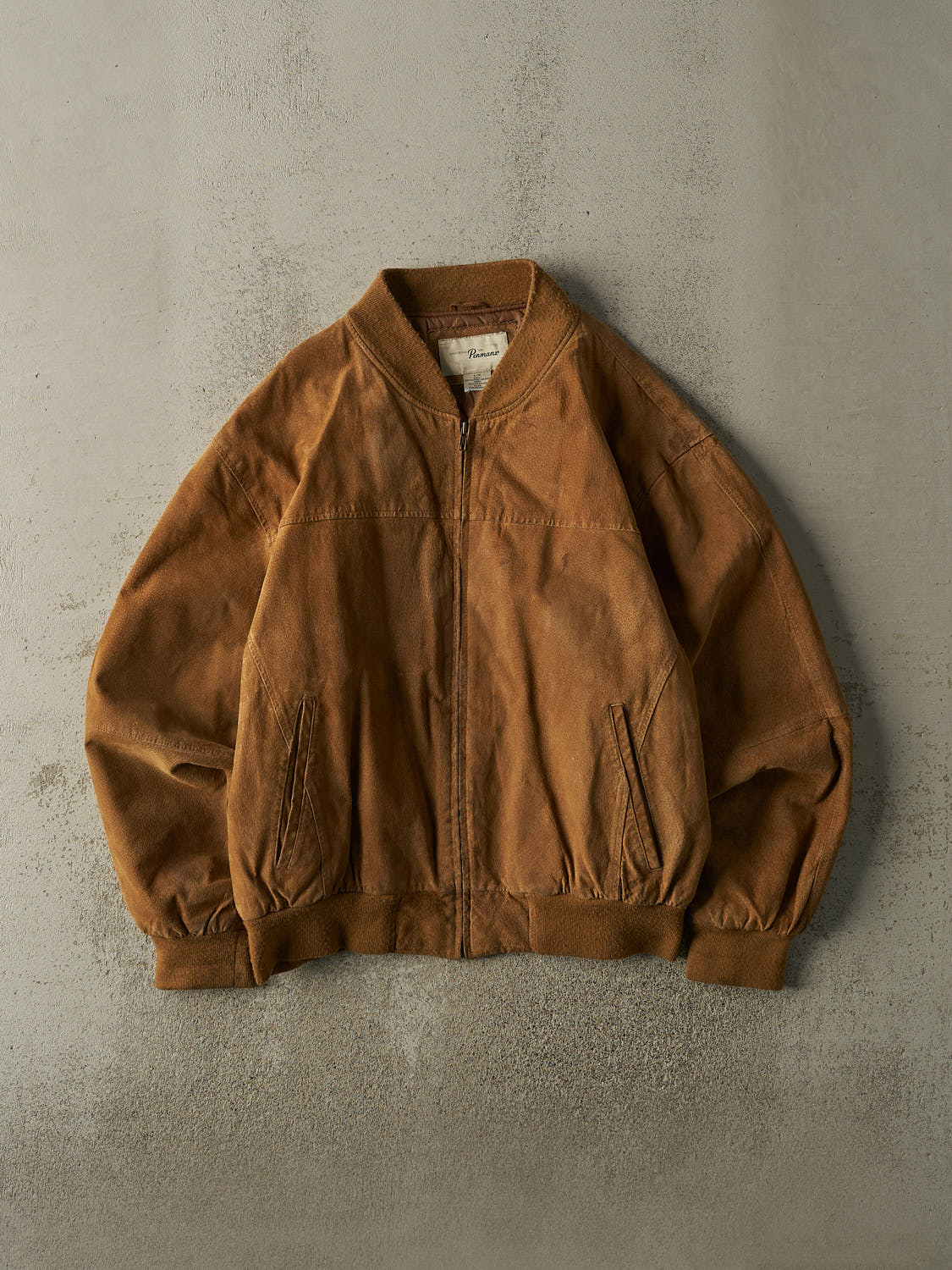 Vintage 90s Brown Suede Penmans Leather Bomber Jacket (L/XL