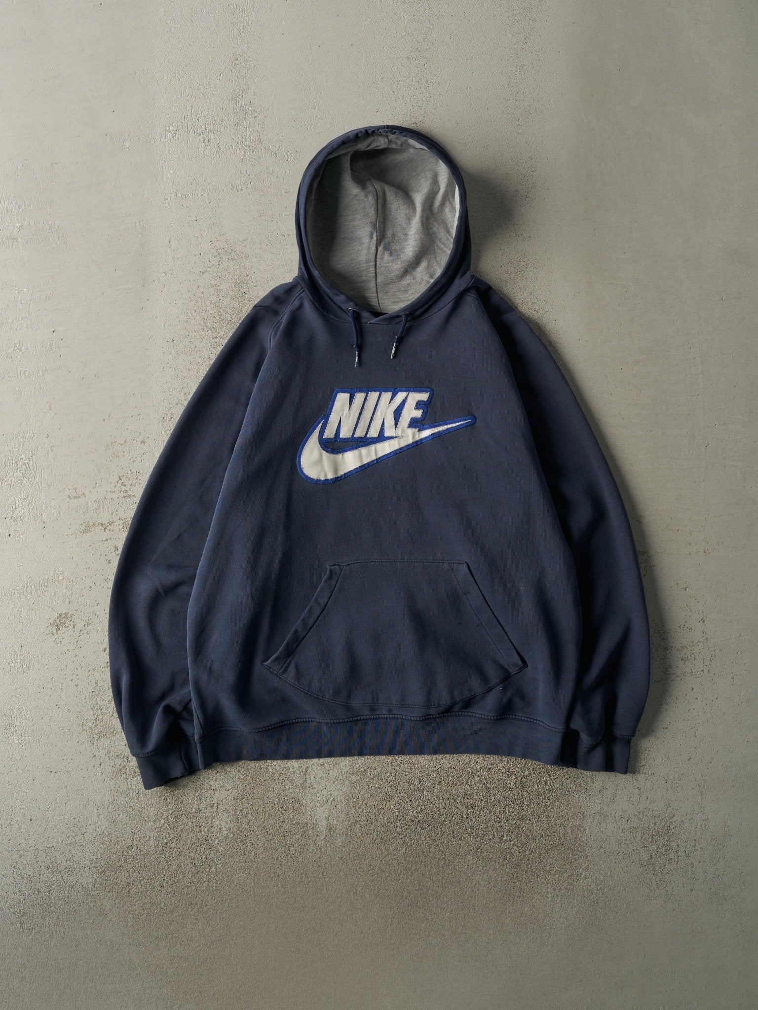 blue vintage nike hoodie