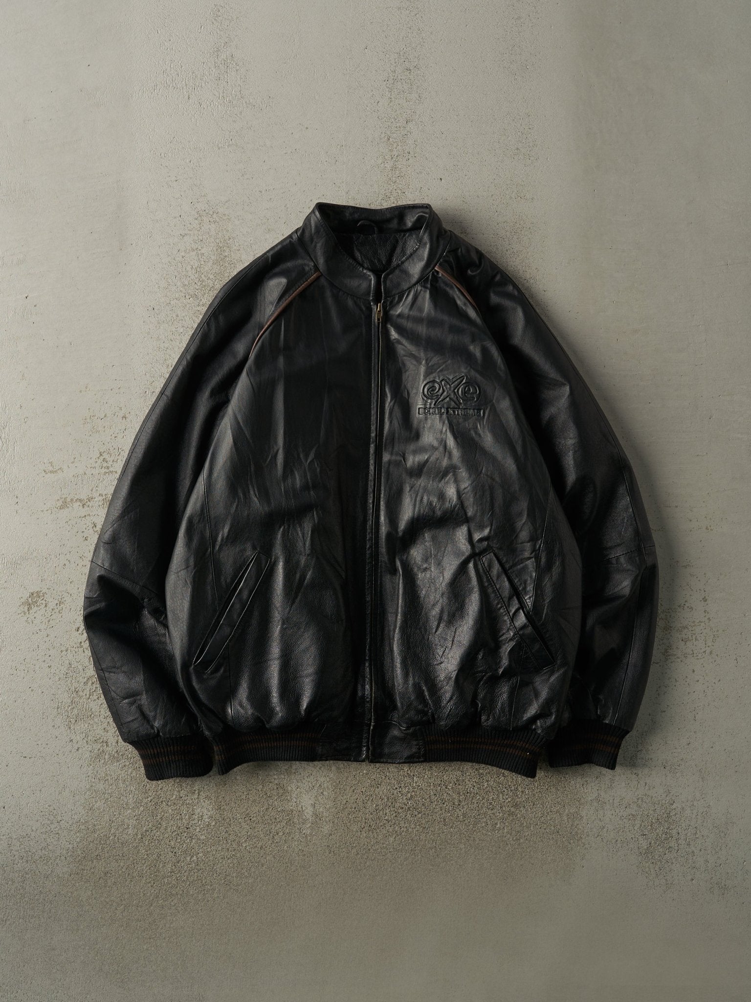 ジャケット・アウター archive leather bomber jacket MA-1 y2k archive leather bomber jacket MA-1 y2k Alpha Industries Alpha