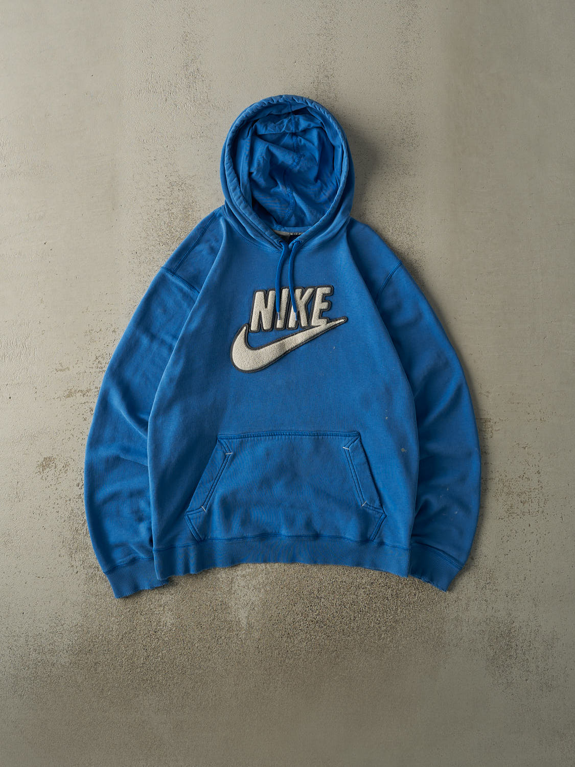 blue vintage nike hoodie