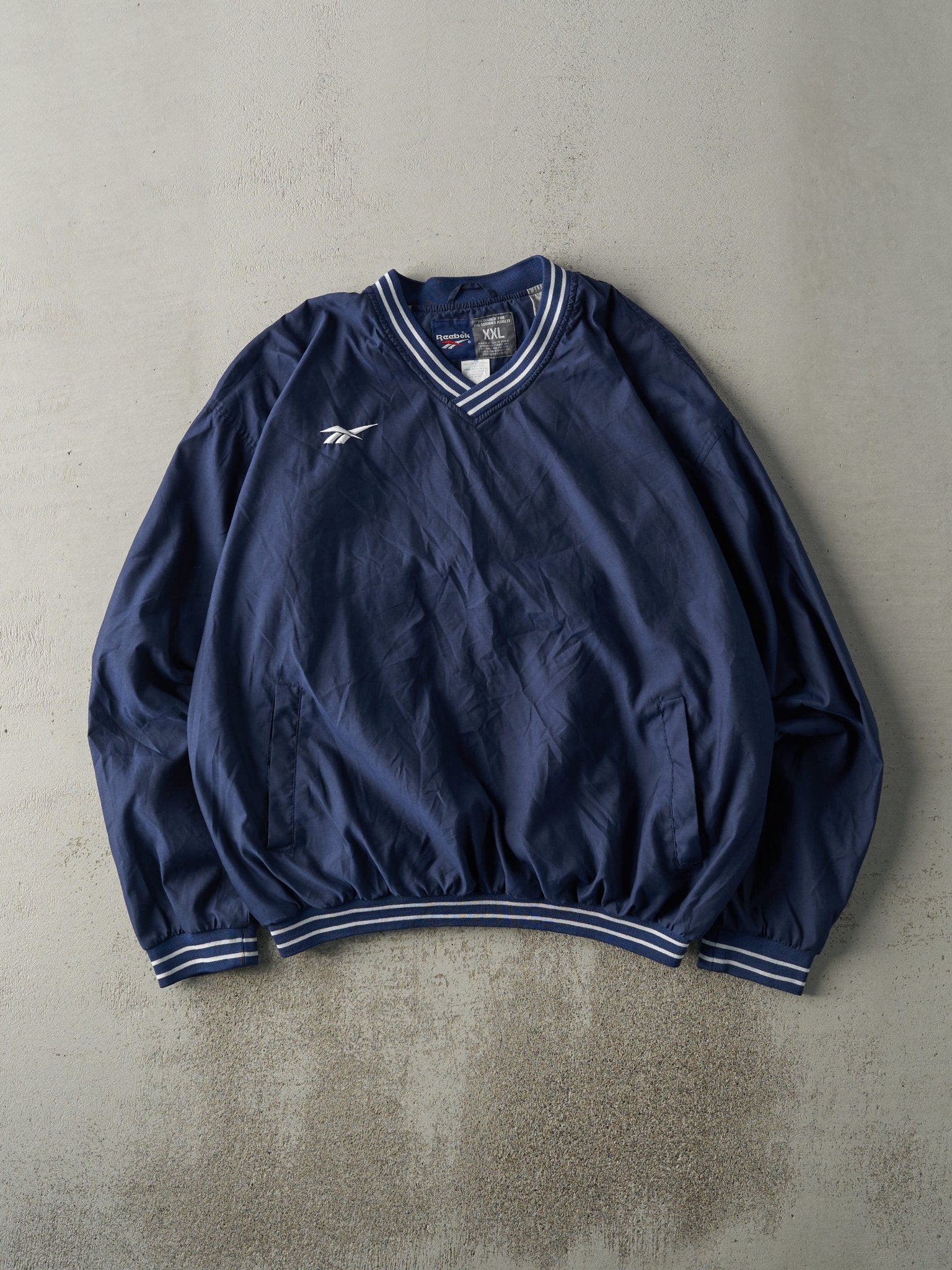Vintage 90s Nylon Reebok Pullover Windbreaker Jacket (XL 