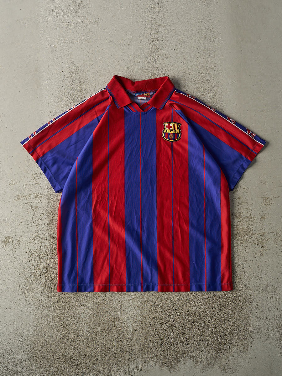 Vintage 90s Red & Blue FC Barcelona Soccer Jersey (L/XL