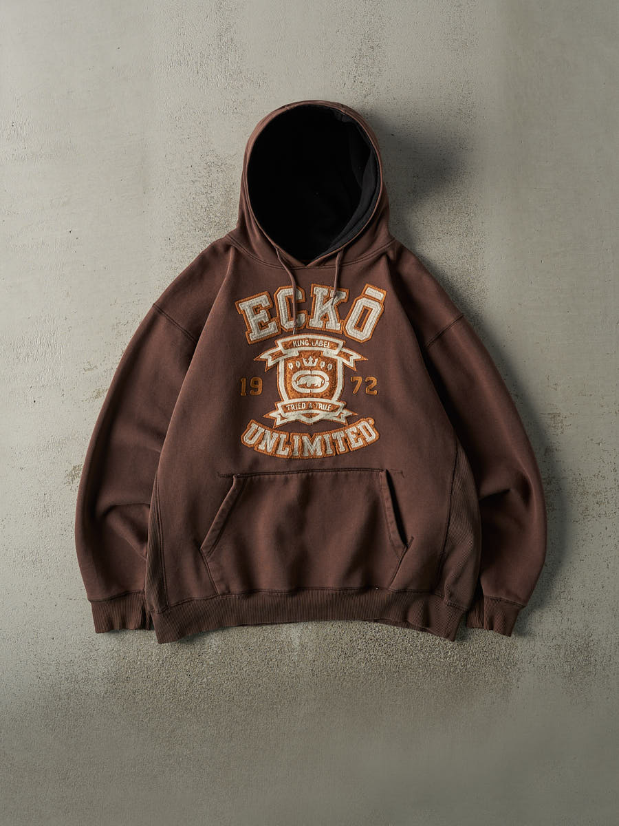 Vintage Y2K Brown Ecko Hoodie (XL) – Rebalance Vintage