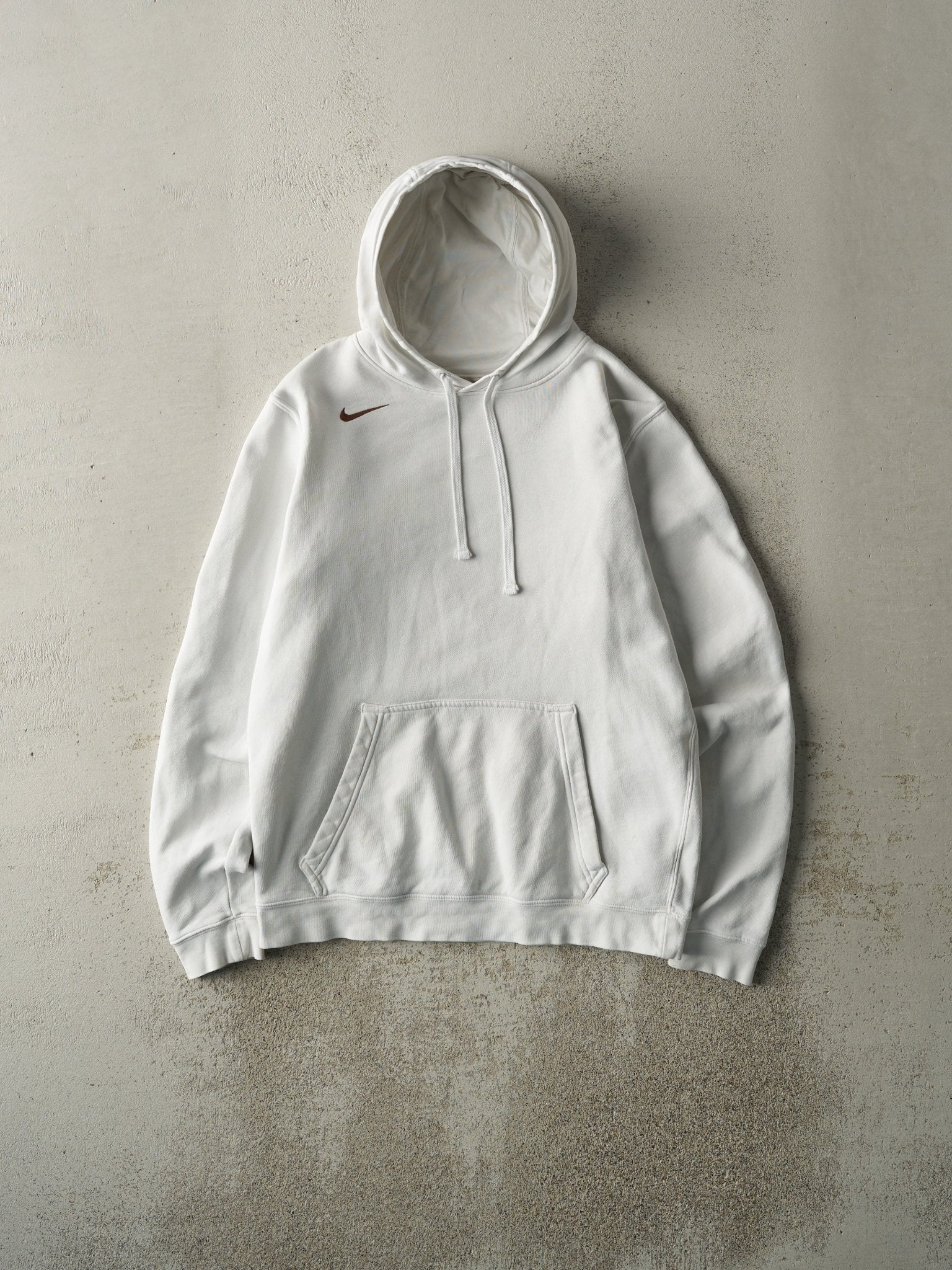 Embroidered Hoodies Nike Swoosh Vintage Hoodie Vintage Y2K White