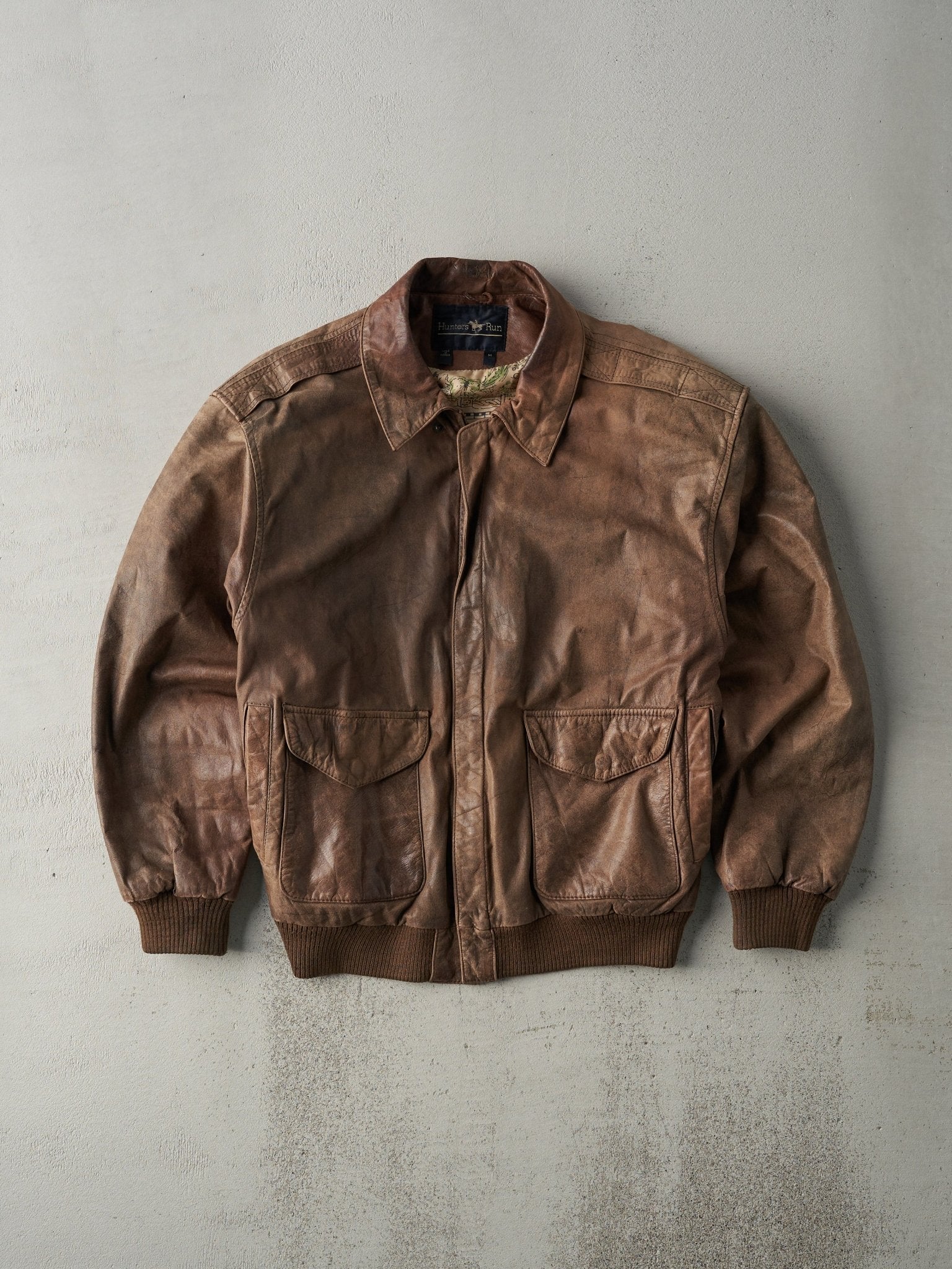 Vintage 80s Brown Hunters Run Leather Jacket (S/M) – Rebalance Vintage
