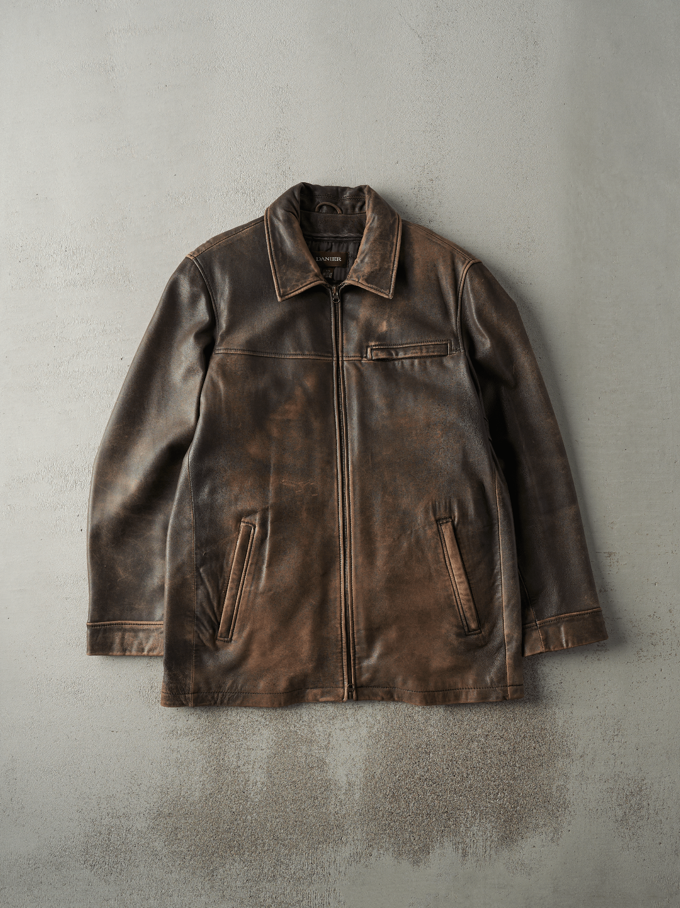 Vintage Y2K Brown Danier Leather Trench Jacket (M/L) – Rebalance