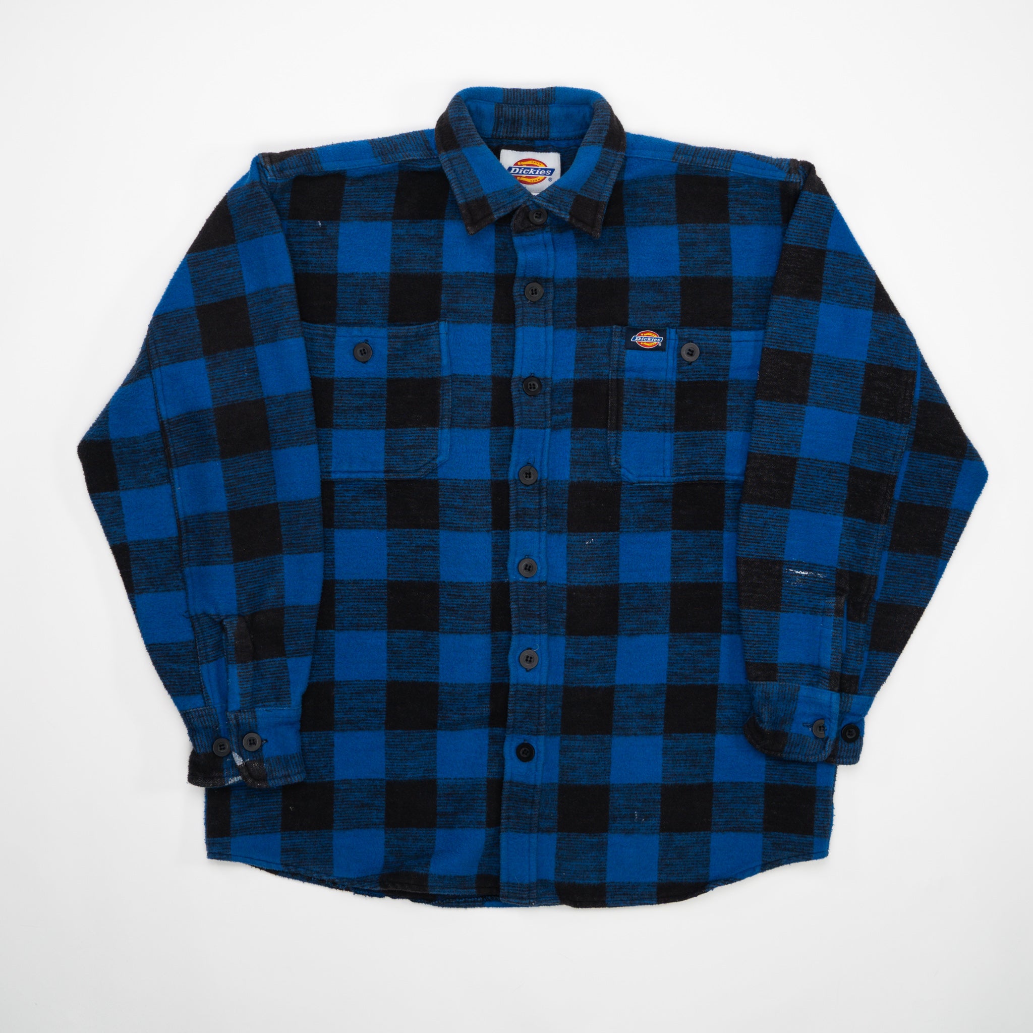 Vintage Blue + Black Dickies Checkered Button Up (m L) – Rebalance Vintage