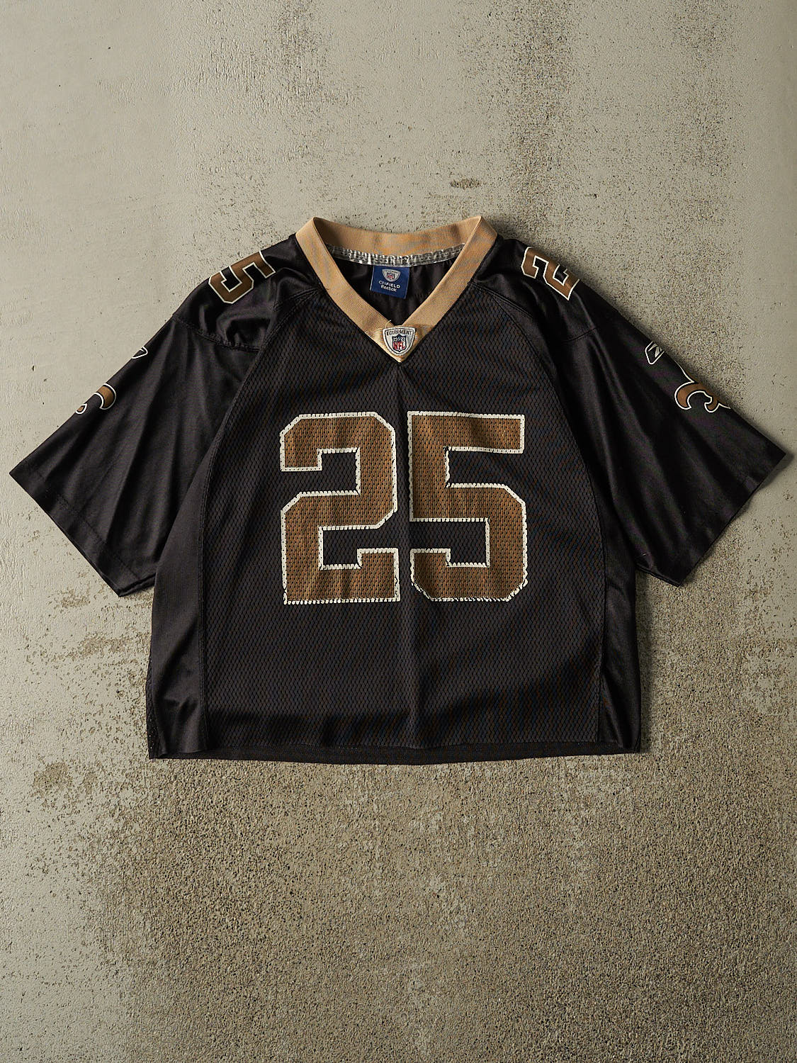 Vintage Y2K Black New Orleans Saints #25 Bush Football Jersey (XS/S)