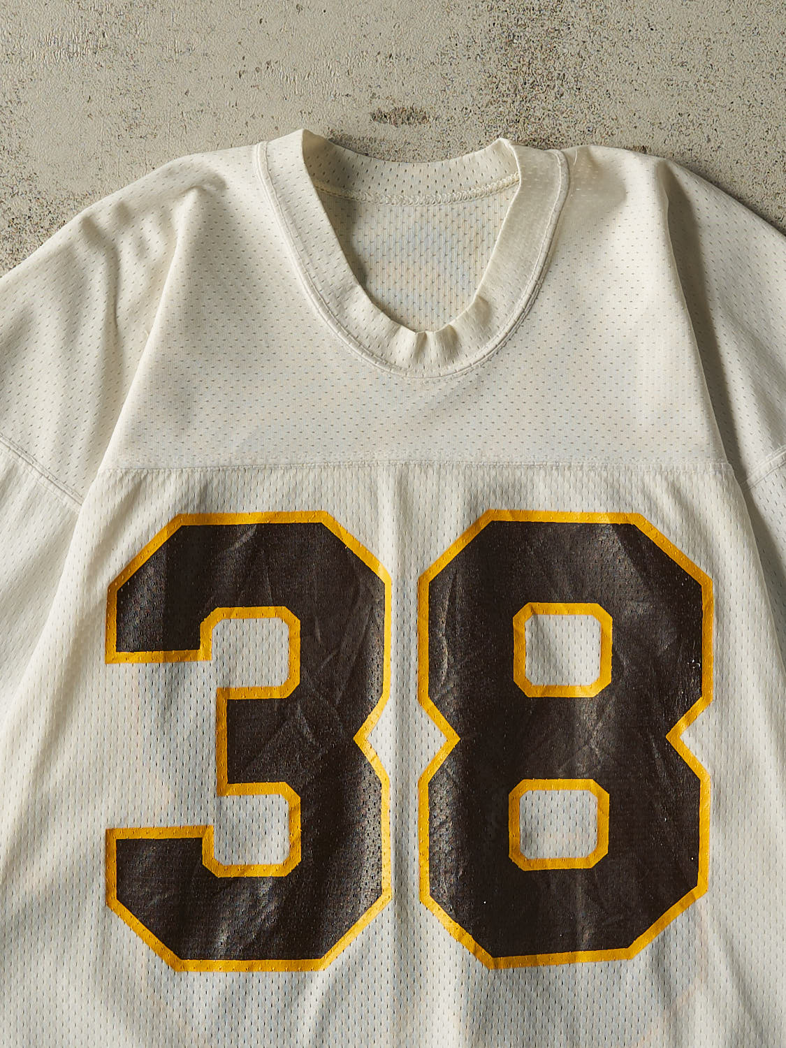 Vintage 80s White #38 Football Jersey (S/M)