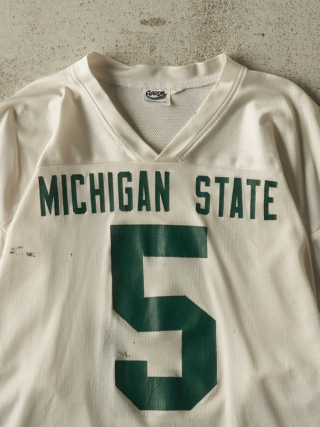 Vintage 90s White Michigan State University #5 Football Jersey (S)