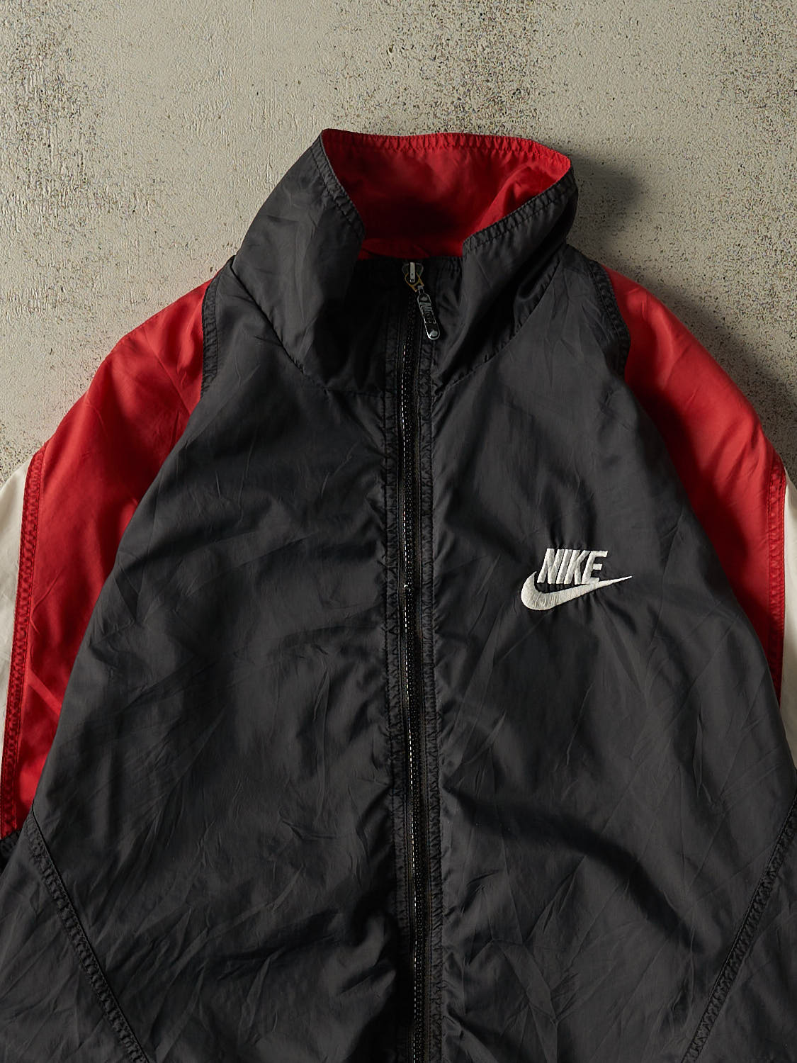 Vintage 90s Black Nike Zip Up Windbreaker Jacket (M)