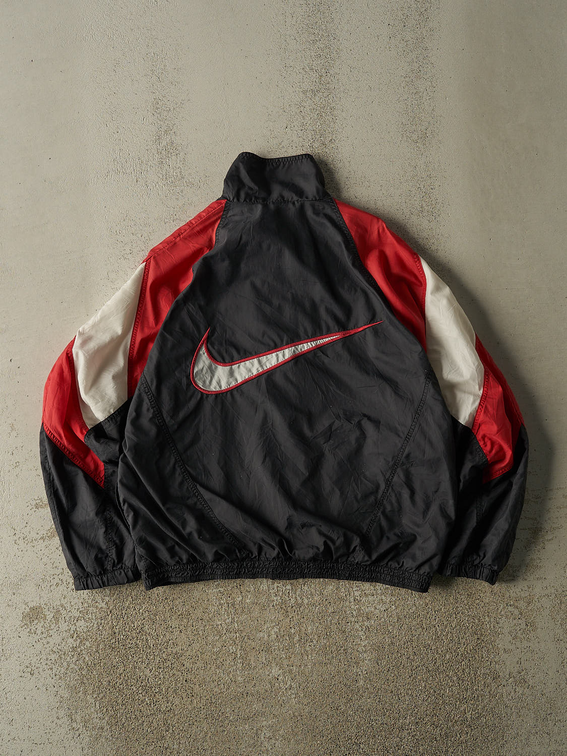 Vintage 90s Black Nike Zip Up Windbreaker Jacket (M)