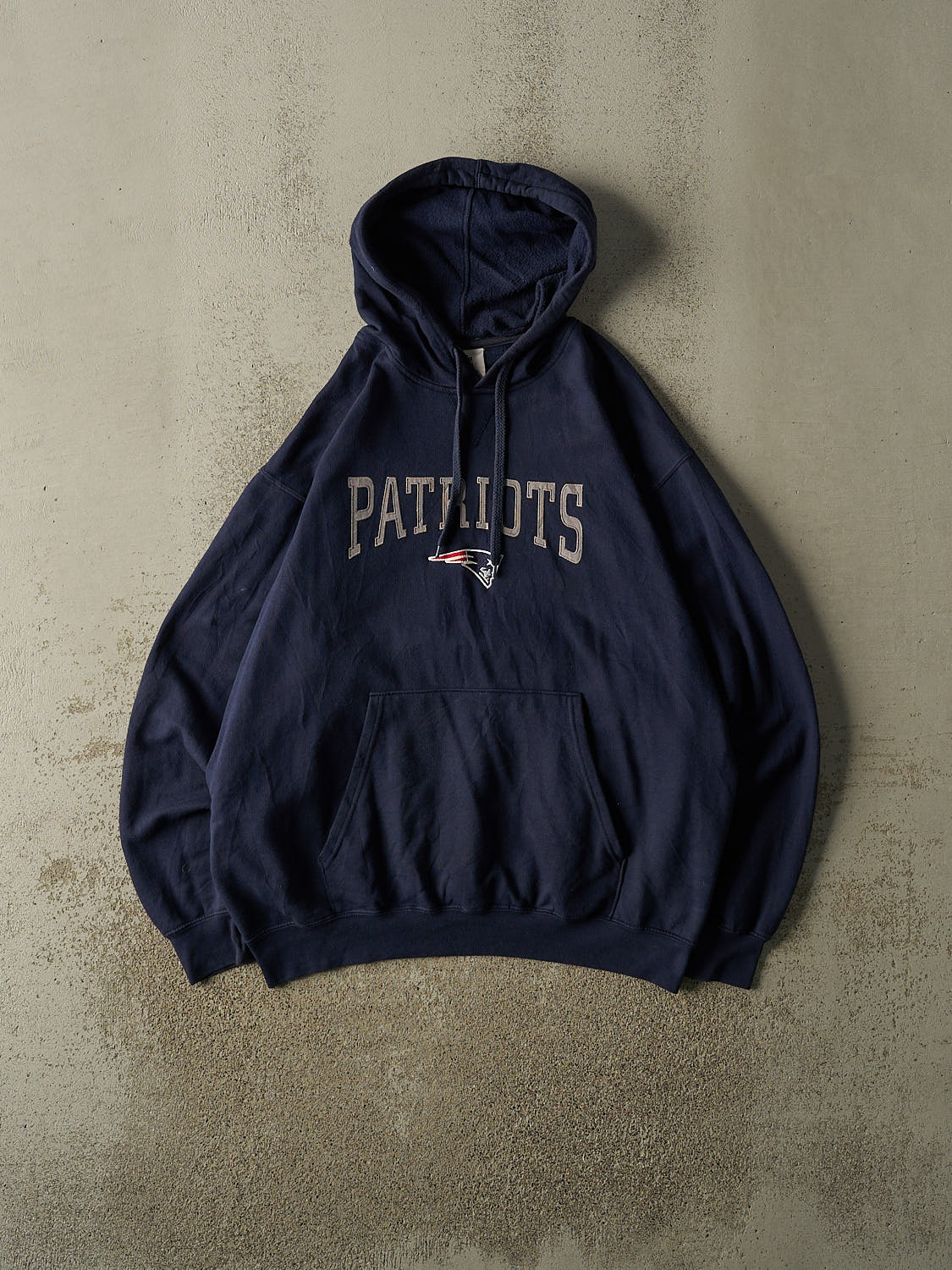 Vintage Y2K Navy Blue New England Patriots Hoodie (XL/XXL)