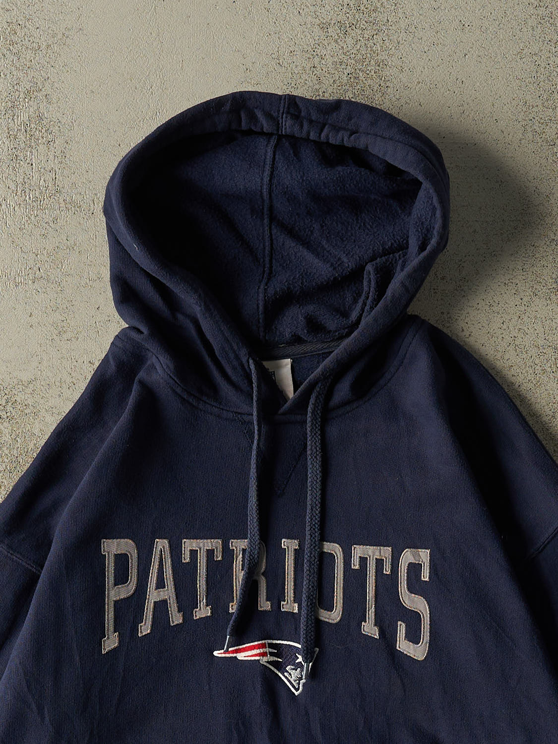 Vintage Y2K Navy Blue New England Patriots Hoodie (XL/XXL)