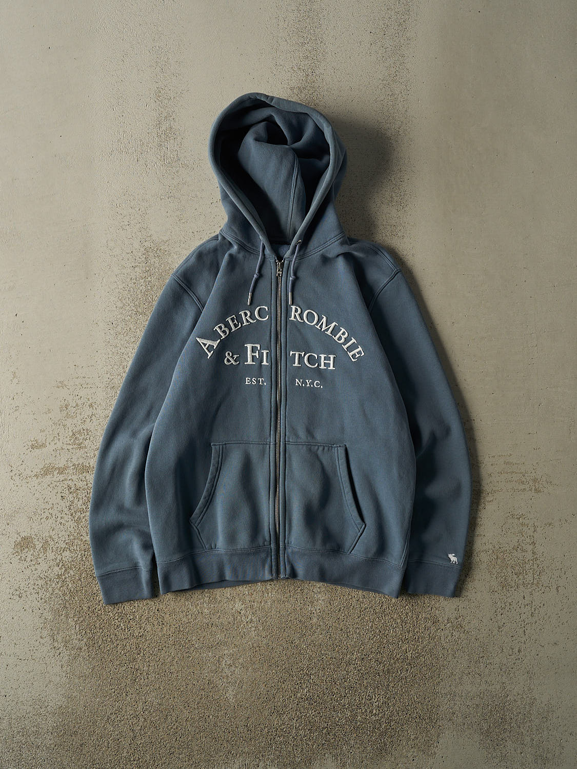 Vintage Y2K Blue Abercrombie & Fitch Zip Up Hoodie (S/M)