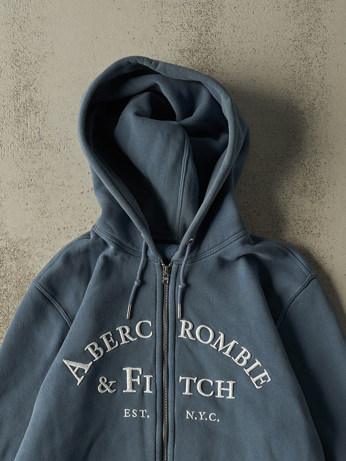 Vintage Y2K Blue Abercrombie & Fitch Zip Up Hoodie (S/M)