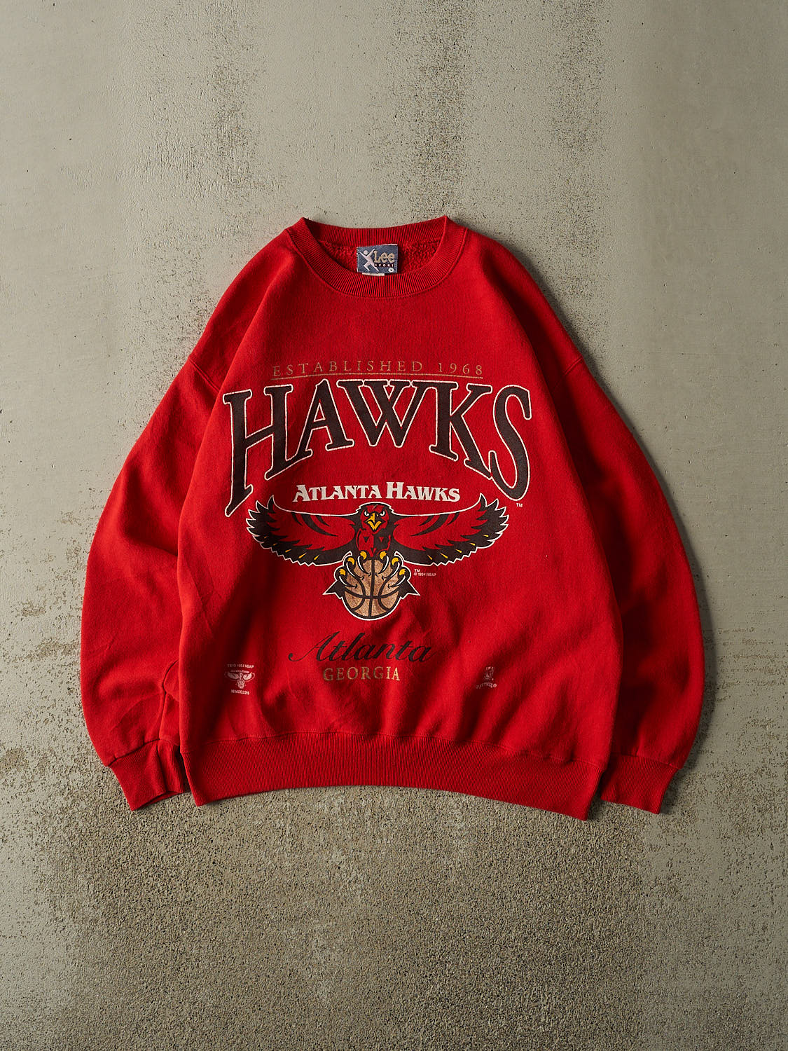 Vintage 94' Red Atlanta Hawks Crewneck (L)
