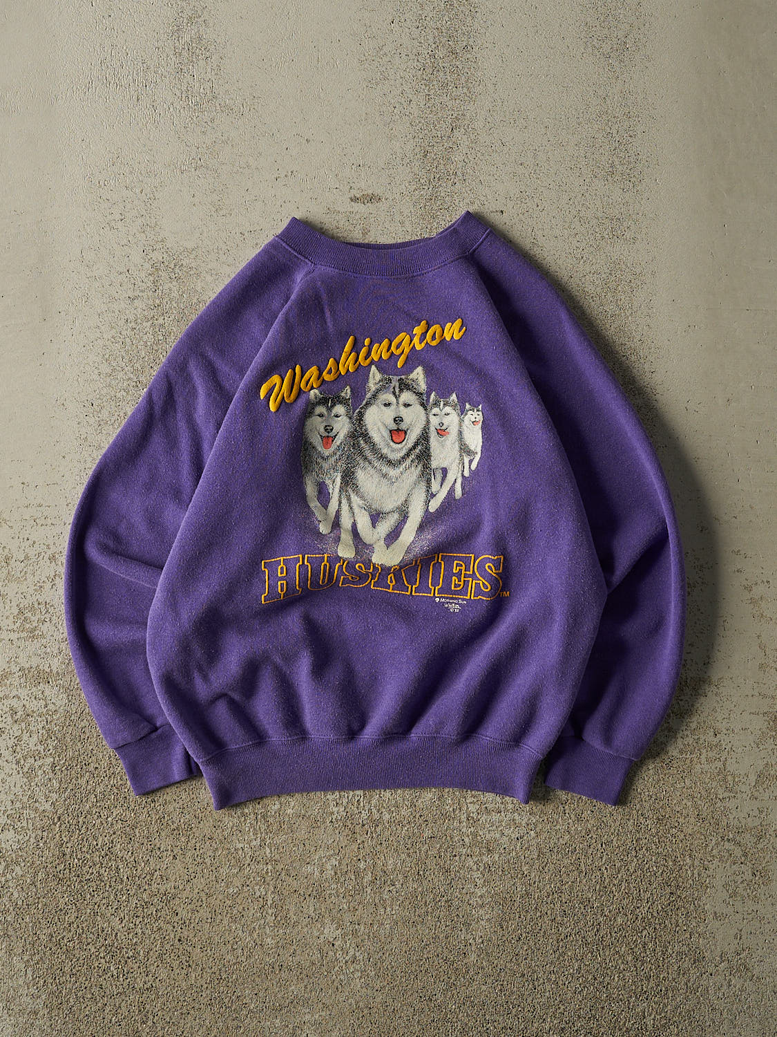 Vintage 83' Purple University of Washington Huskies Crewneck (XXS)