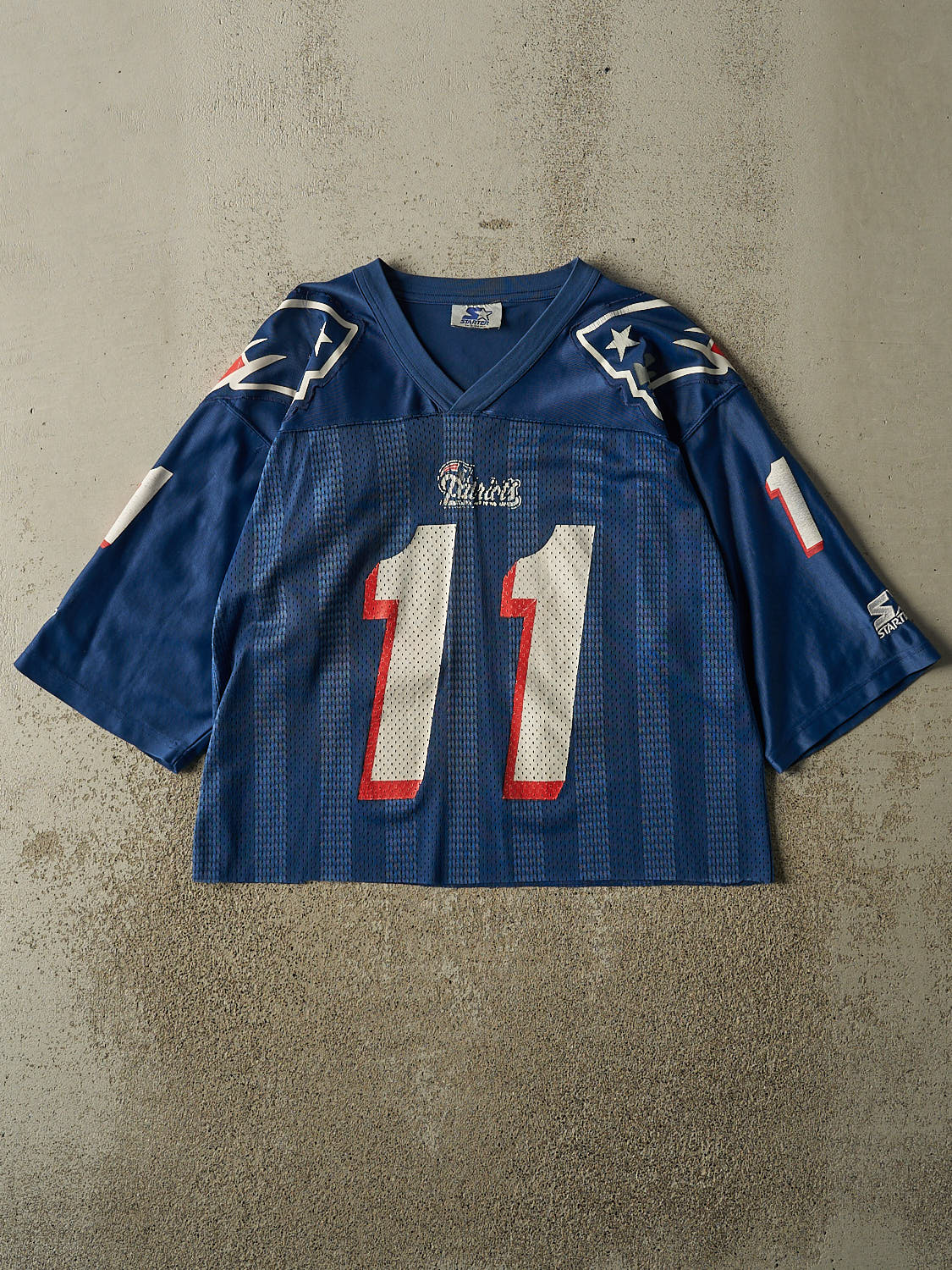 Vintage 95' Blue New England Patriots #11 Bledsoe Football Jersey (M)