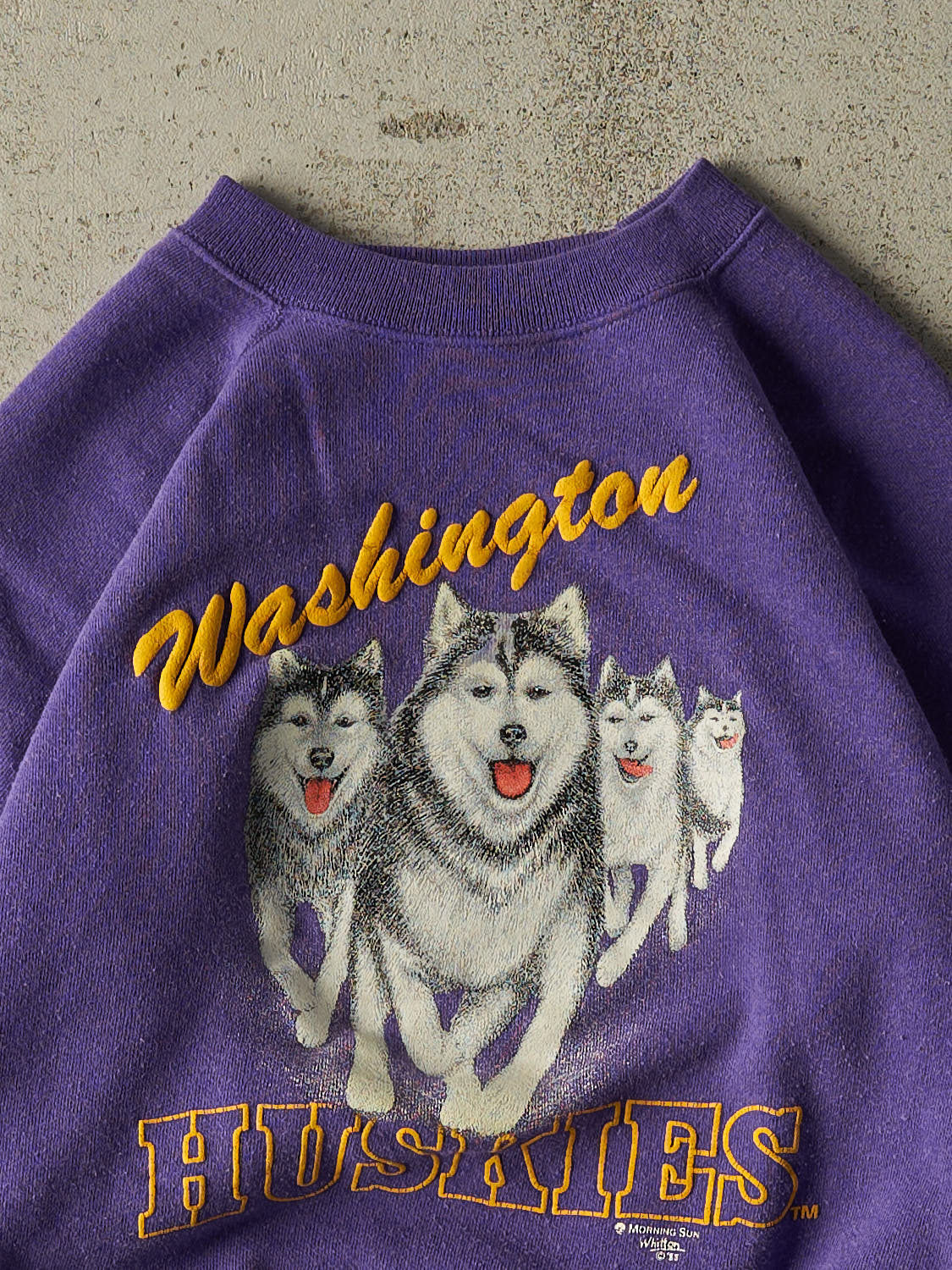 Vintage 83' Purple University of Washington Huskies Crewneck (XXS)