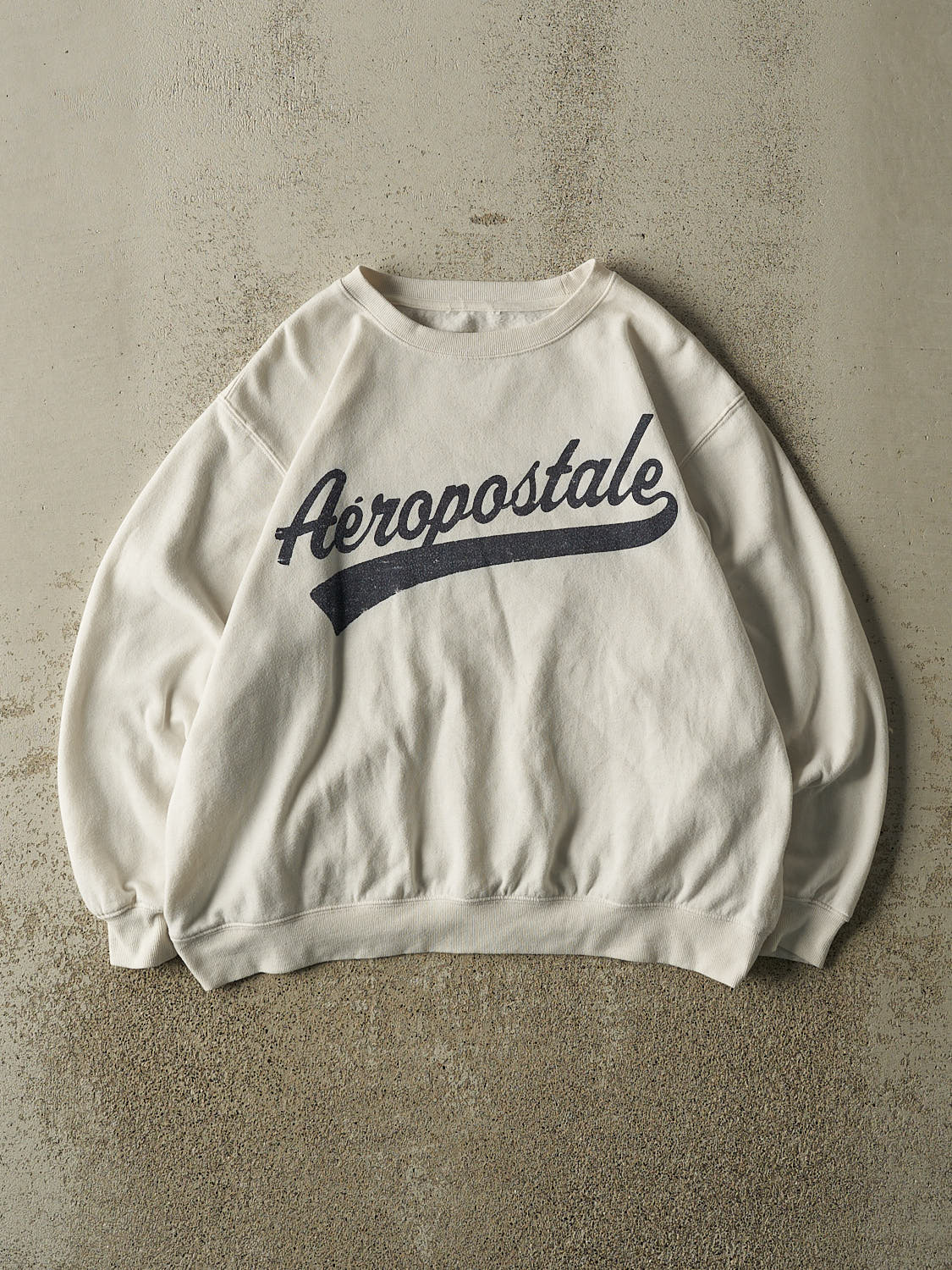 Vintage Y2K Beige Aeropostale Crewneck (M)