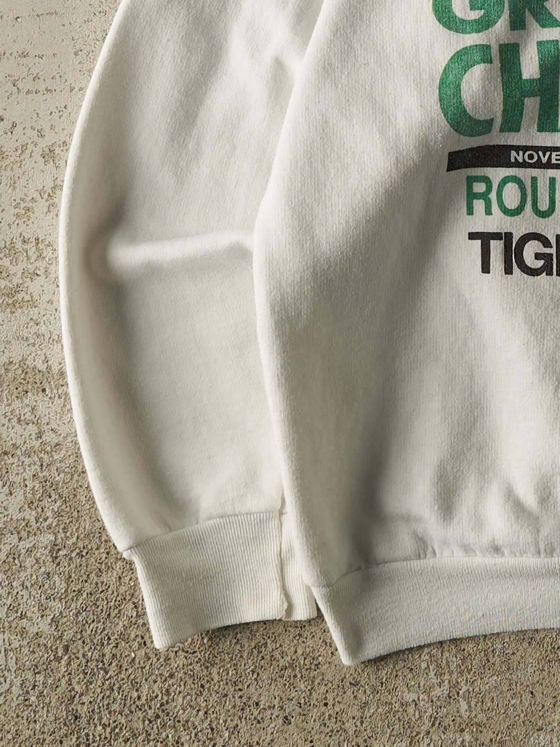 Vintage 89' White Saskatchewan Roughriders Grey Cup Champions Crewneck (S/M)