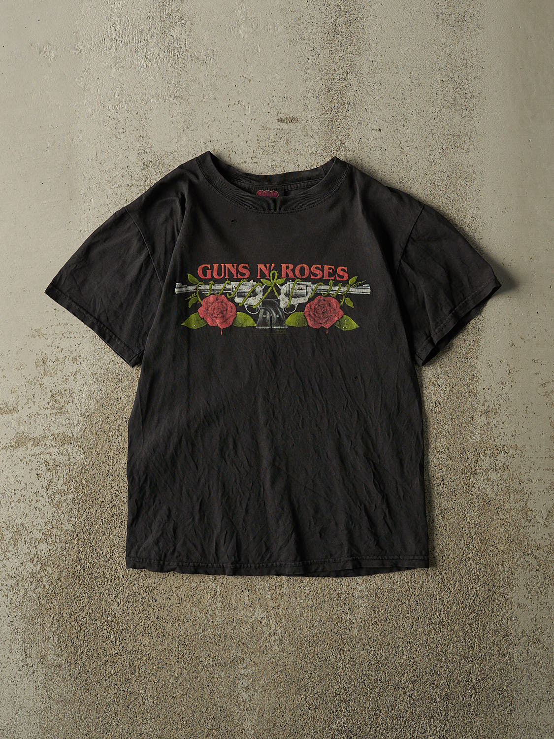 Vintage Y2K Faded Black Guns N' Roses Band Tee (XS/S)