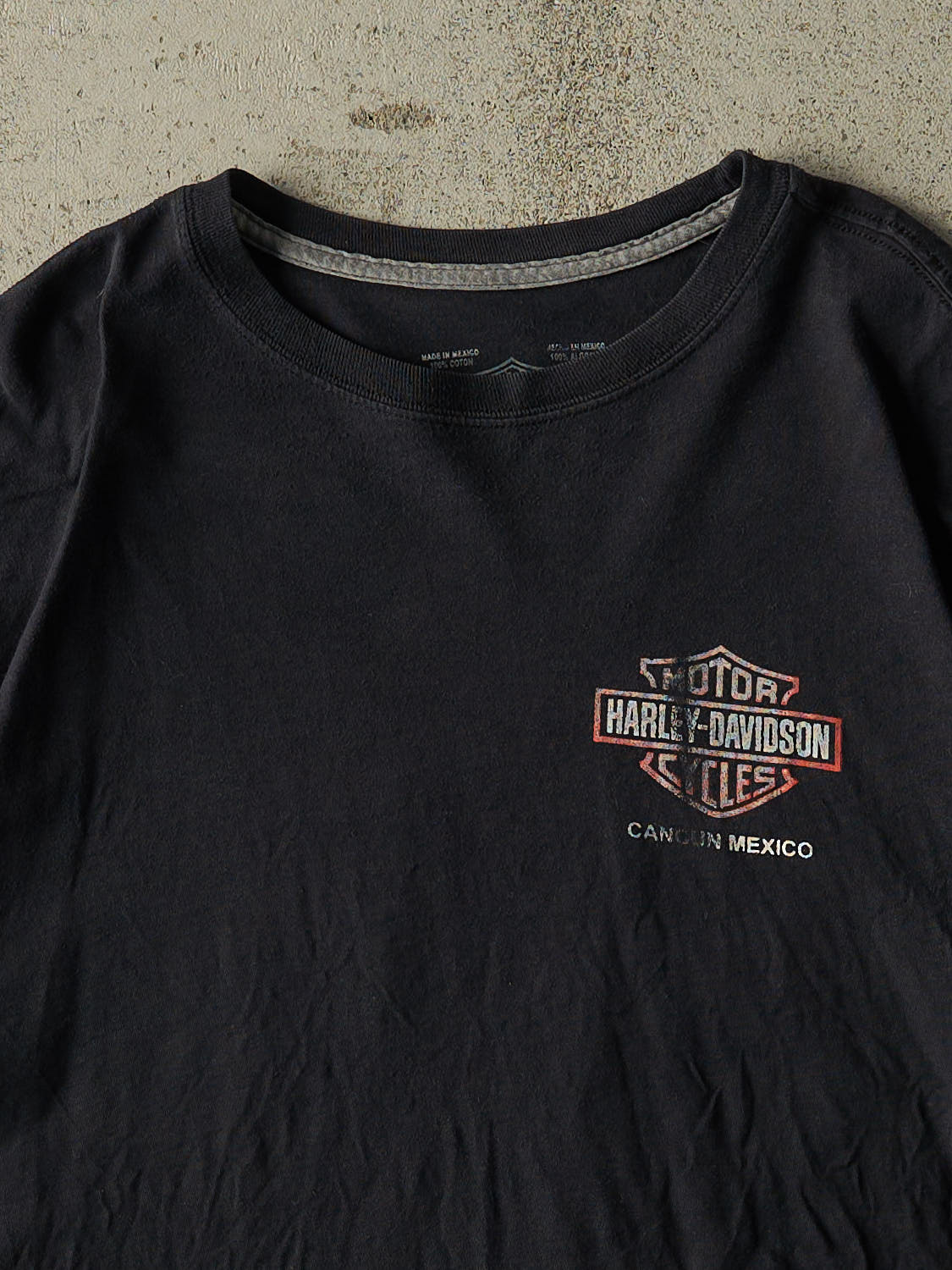 Vintage Y2K Black Harley Davidson Cancun Mexico Tee (M/L)