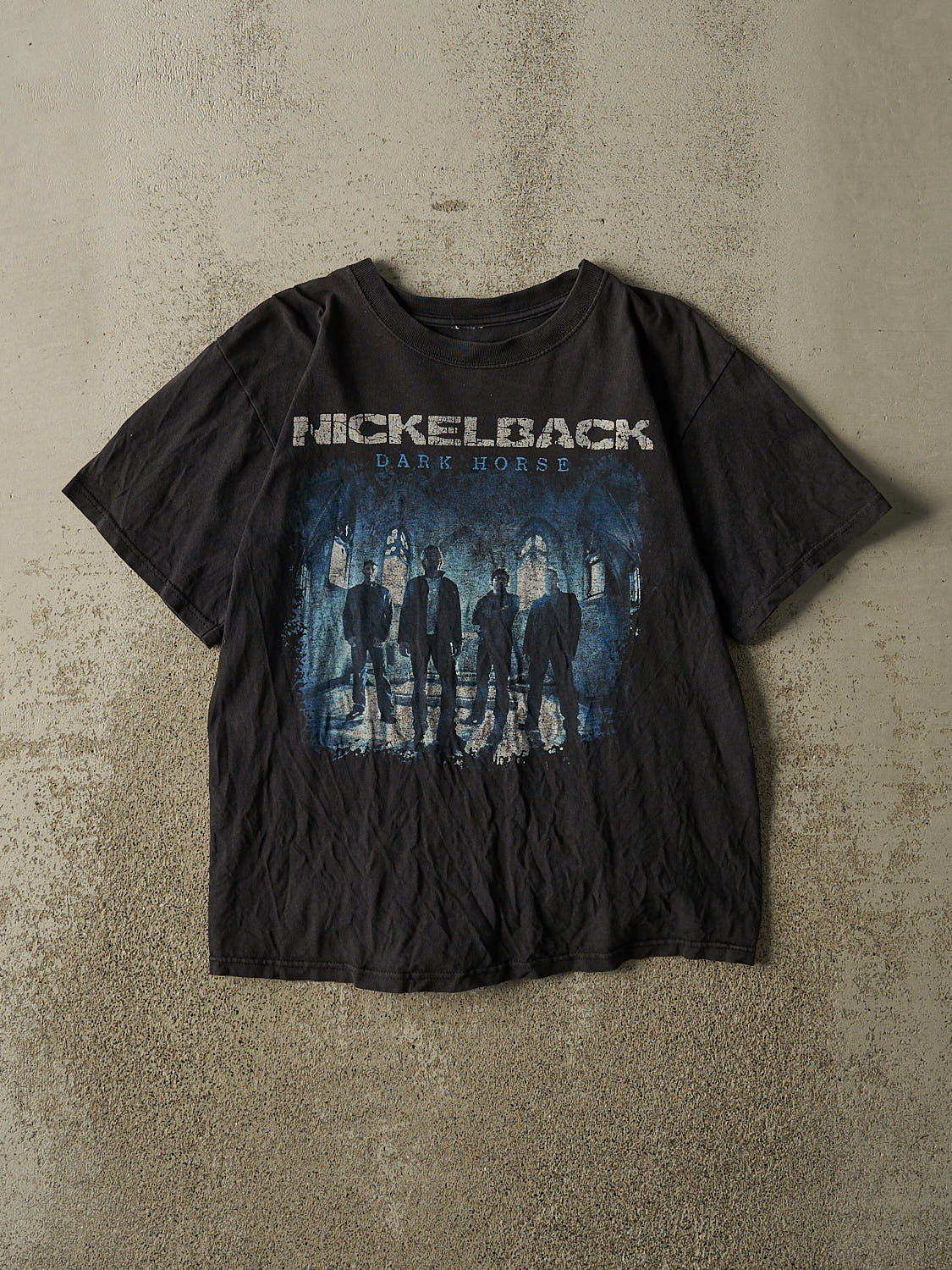 Vintage 09' Faded Black Nickelback Tour Tee (S/M)