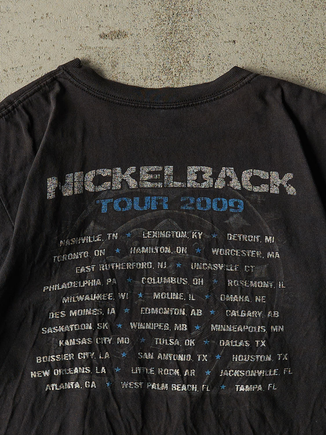 Vintage 09' Faded Black Nickelback Tour Tee (S/M)