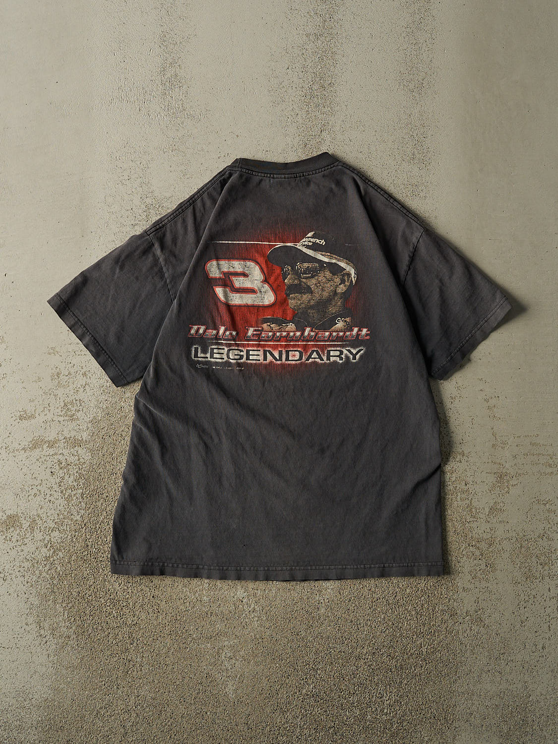 Vintage 94' Sun Faded Black Dale Earnhardt 7x Nascar Champion Tee (L)