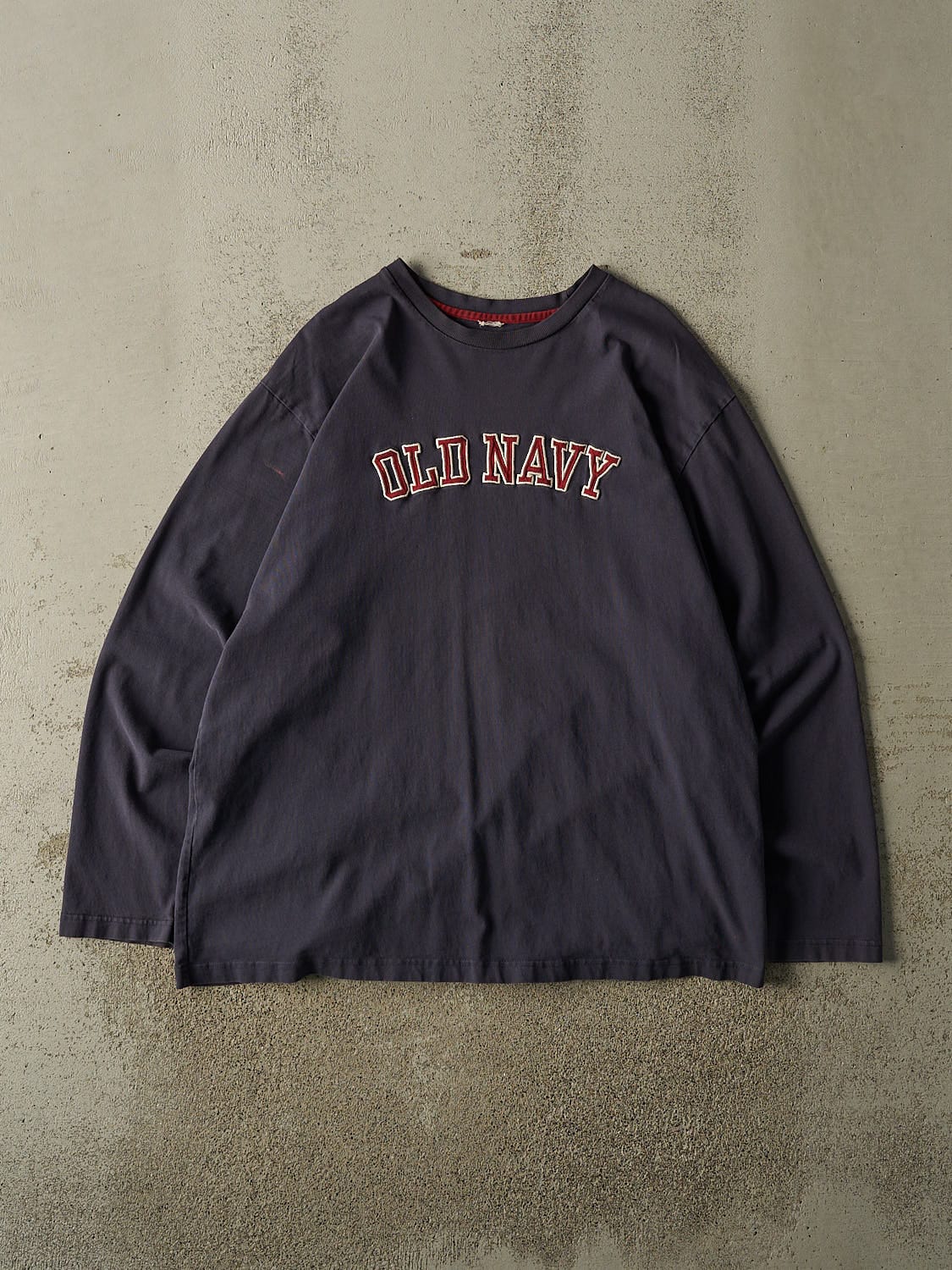 Vintage 90s Navy Blue Old Navy Embroidered Long Sleeve (XL)