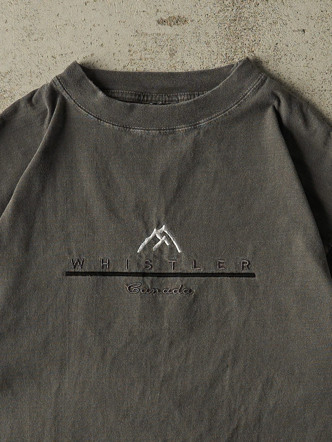 Vintage Y2K Charcoal Grey Whistler Canada Tee (M/L)