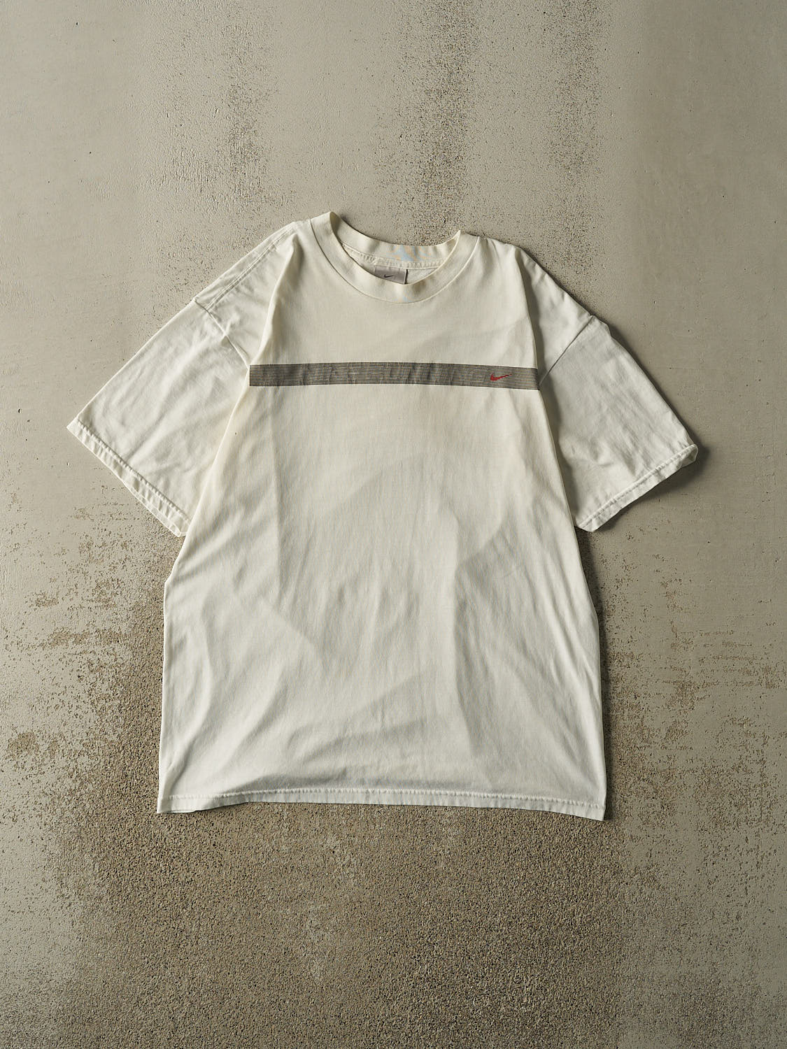 Vintage Y2K White Nike Running Tee (L)