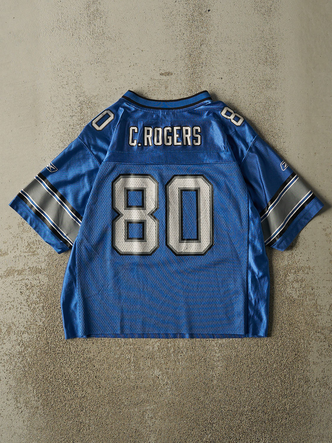 Vintage Y2K Blue Detroit Lions #80 C. Rogers Football Jersey (XS/S