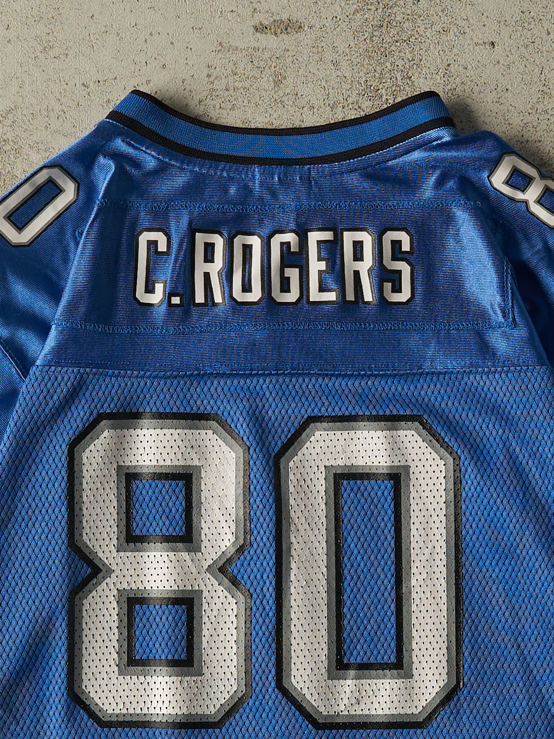 Vintage Y2K Blue Detroit Lions #80 C. Rogers Football Jersey (XS/S