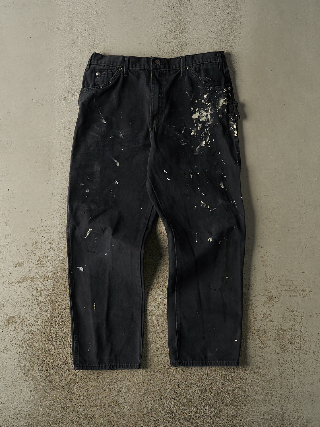Vintage 90s Faded Black Dickies Carpenter Pants (35x31)