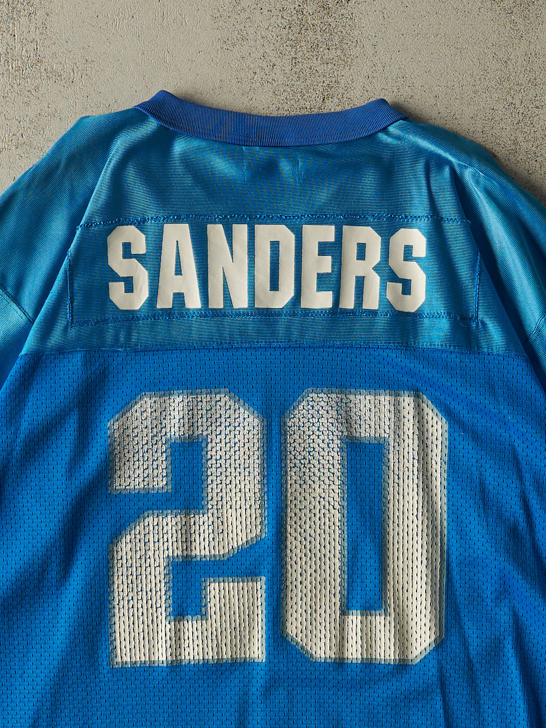 Vintage 90s Blue Detroit Lions #20 Barry Sanders Football Jersey (L/XL)