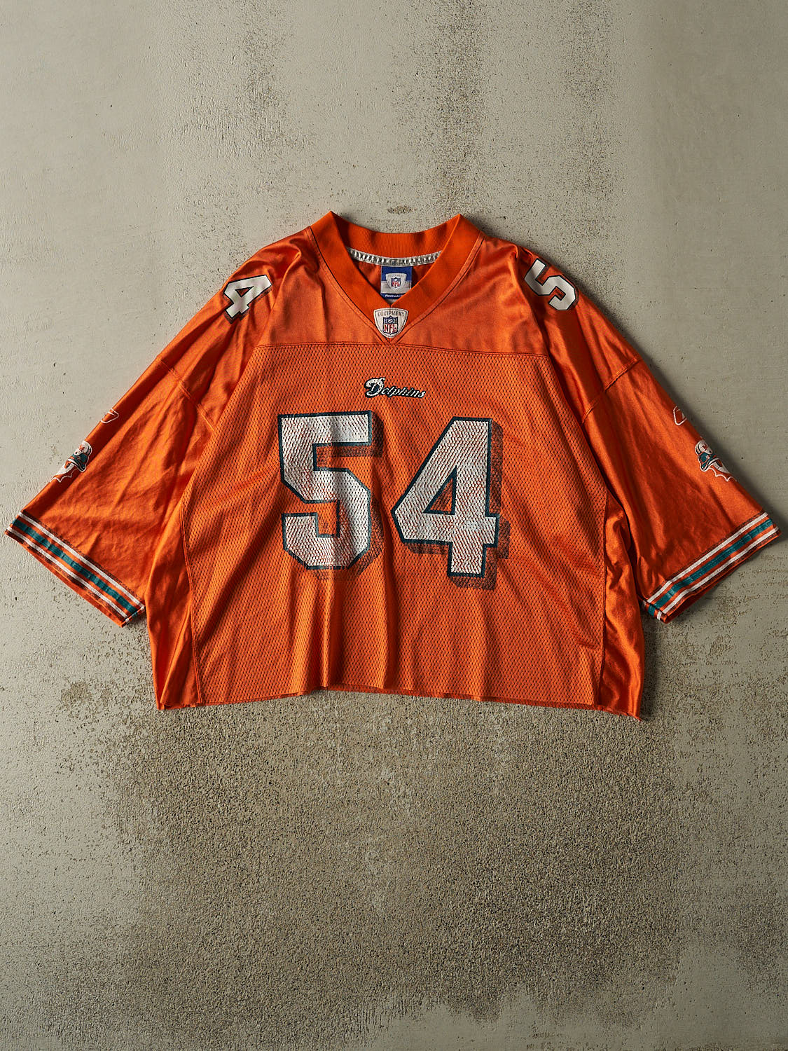Vintage Y2K Orange Miami Dolphins #54 Thomas Football Jersey (XL)
